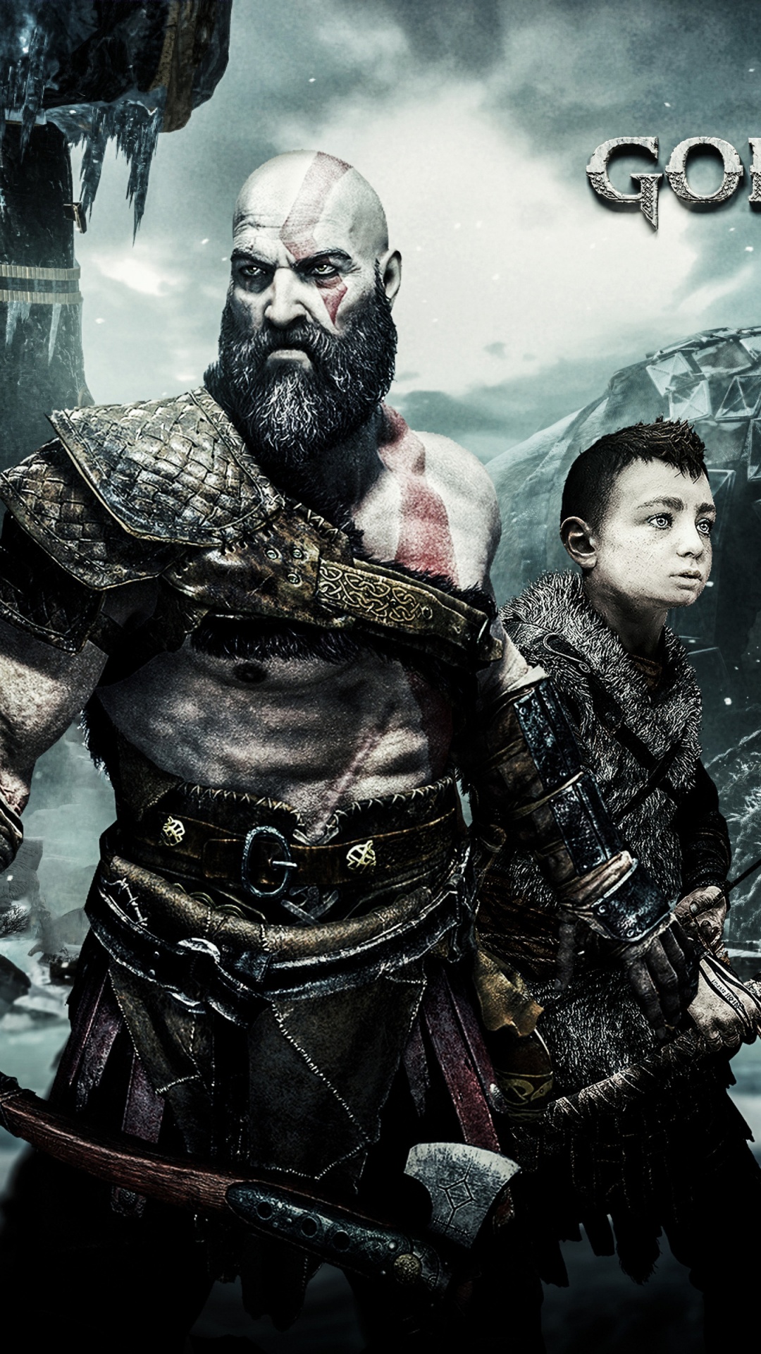 God of War, Kratos, Playstation 4, pc Game, Movie. Wallpaper in 1080x1920 Resolution