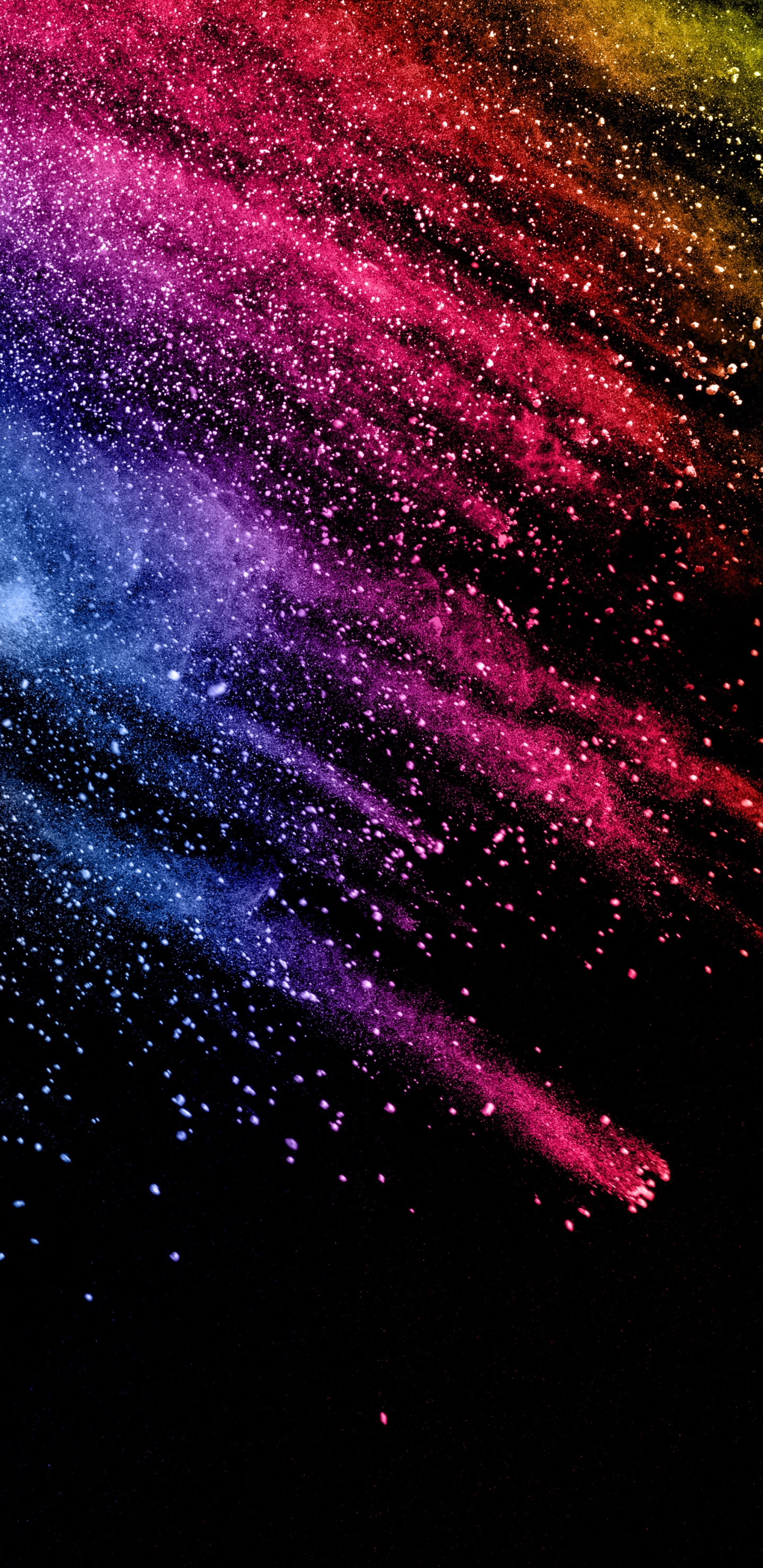 Color, Black, Paint, Blue, Purple. Wallpaper in 1440x2960 Resolution