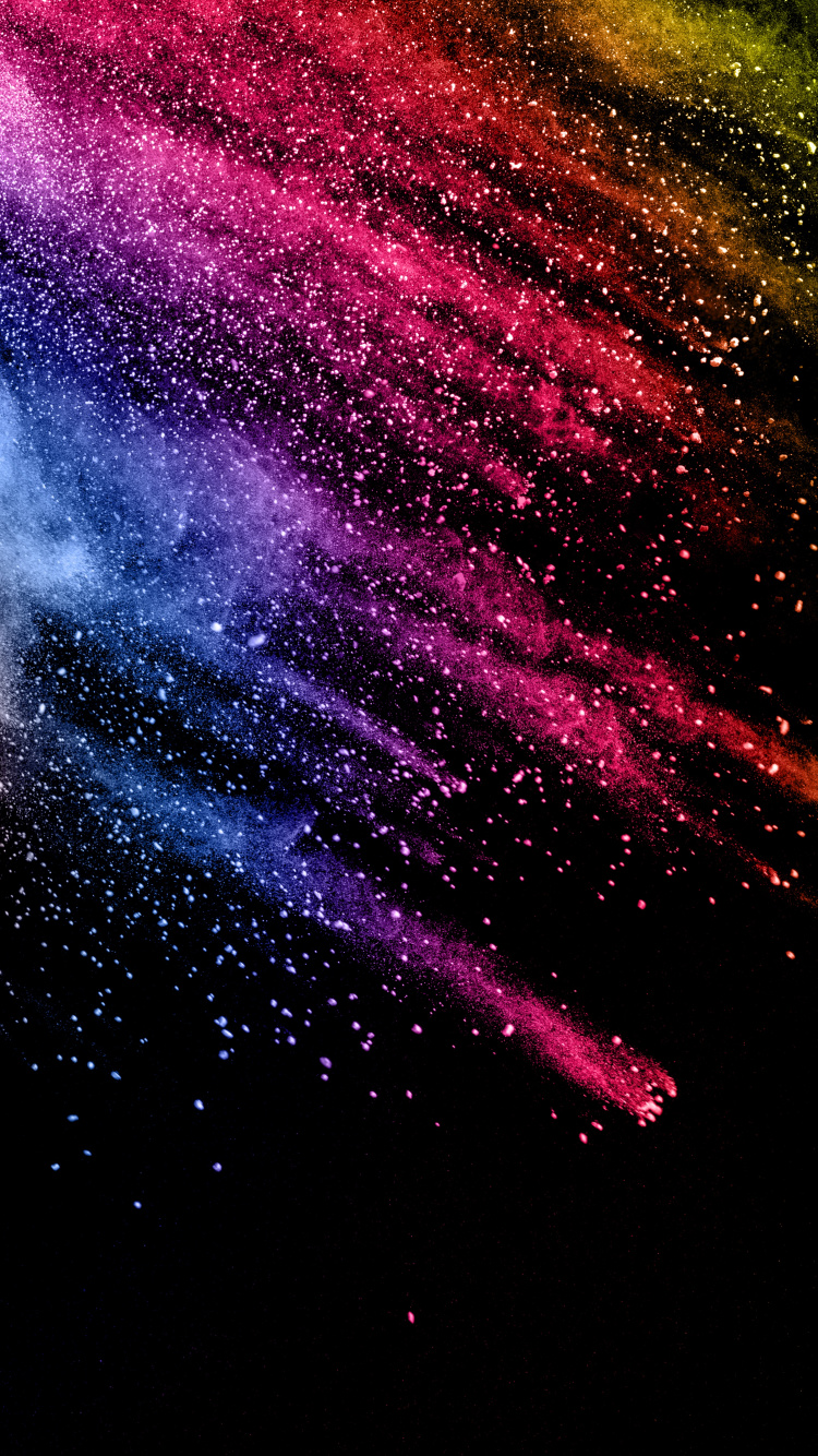 Color, Black, Paint, Blue, Purple. Wallpaper in 750x1334 Resolution