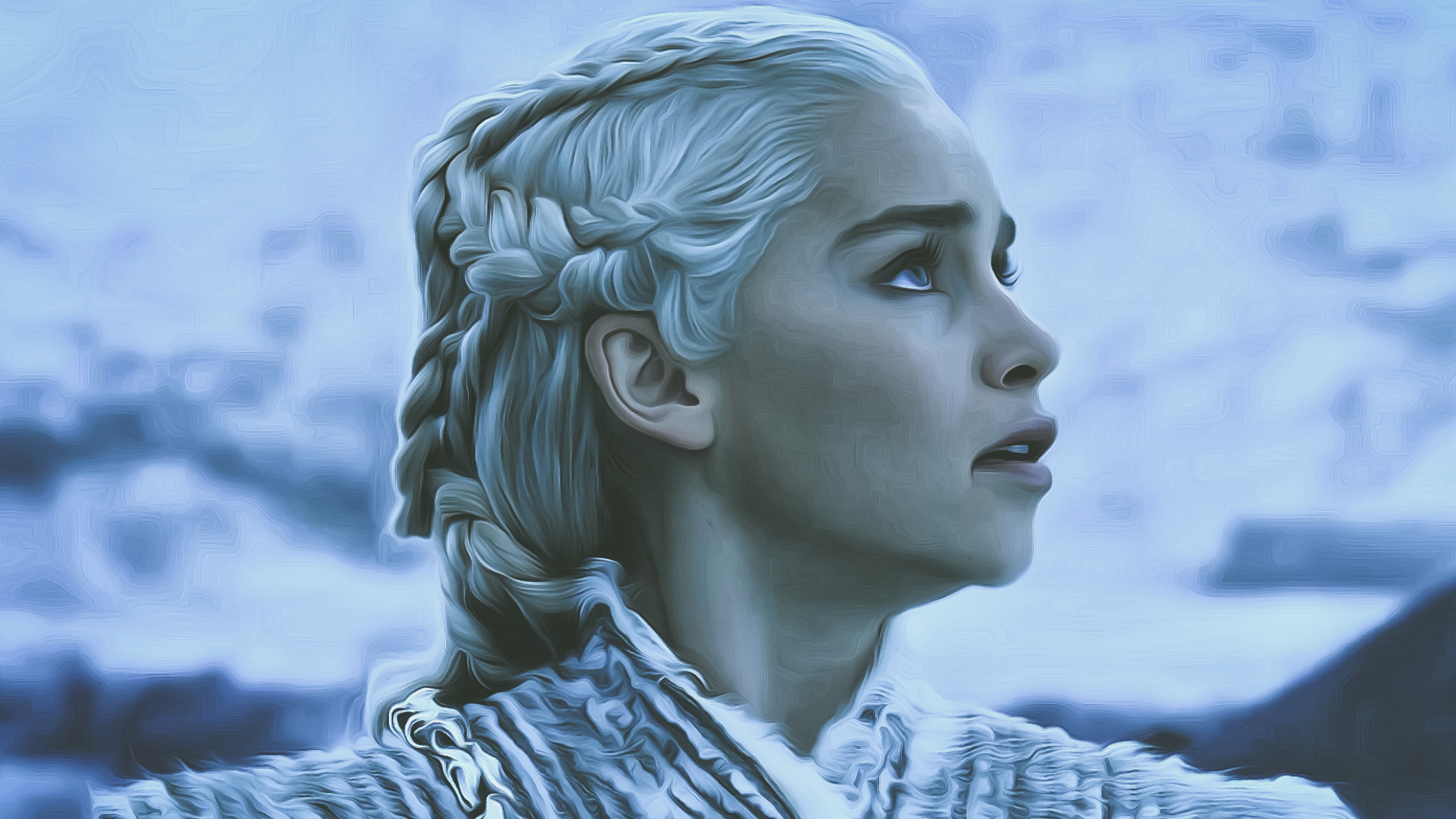 Woman in White and Black Shirt. Wallpaper in 3840x2160 Resolution