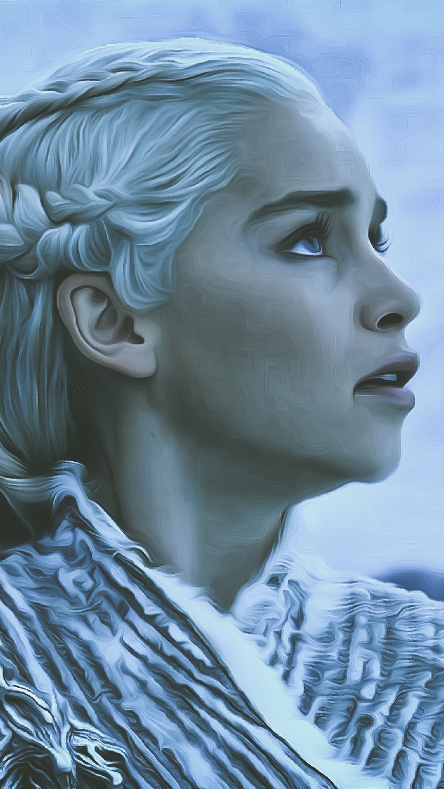 Frau im Weißen Und Schwarzen Hemd. Wallpaper in 1440x2560 Resolution