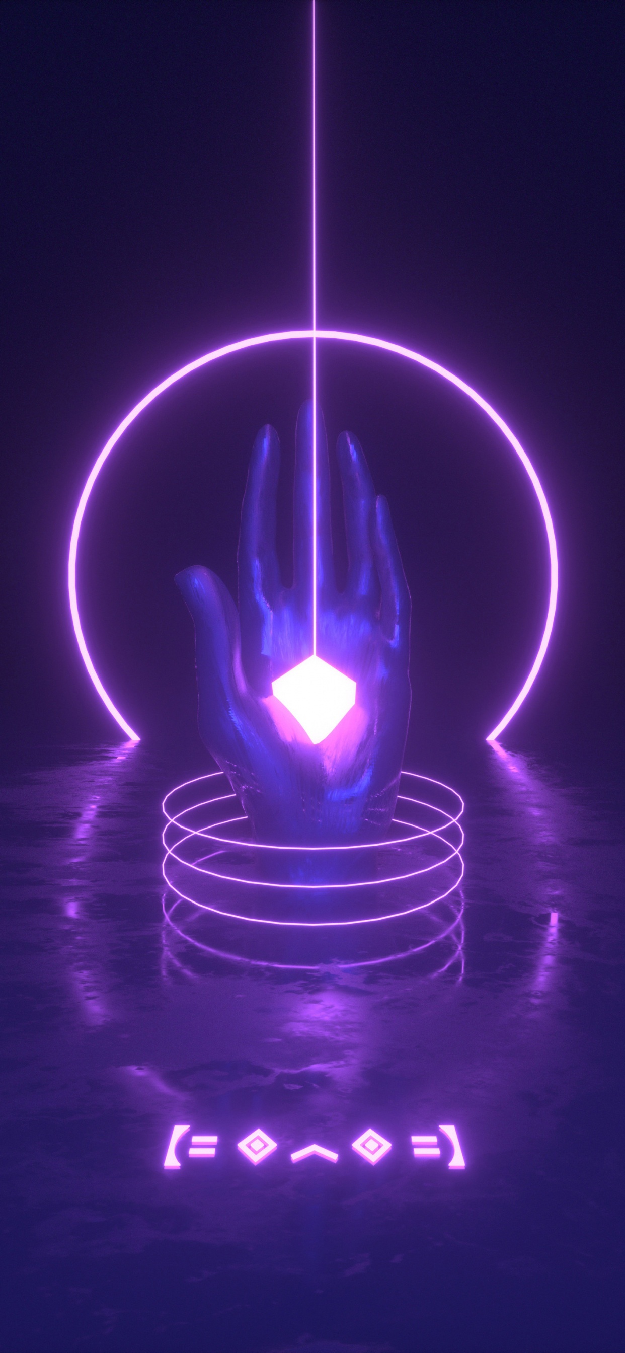 Light in Heart Shape With Light. Wallpaper in 1242x2688 Resolution