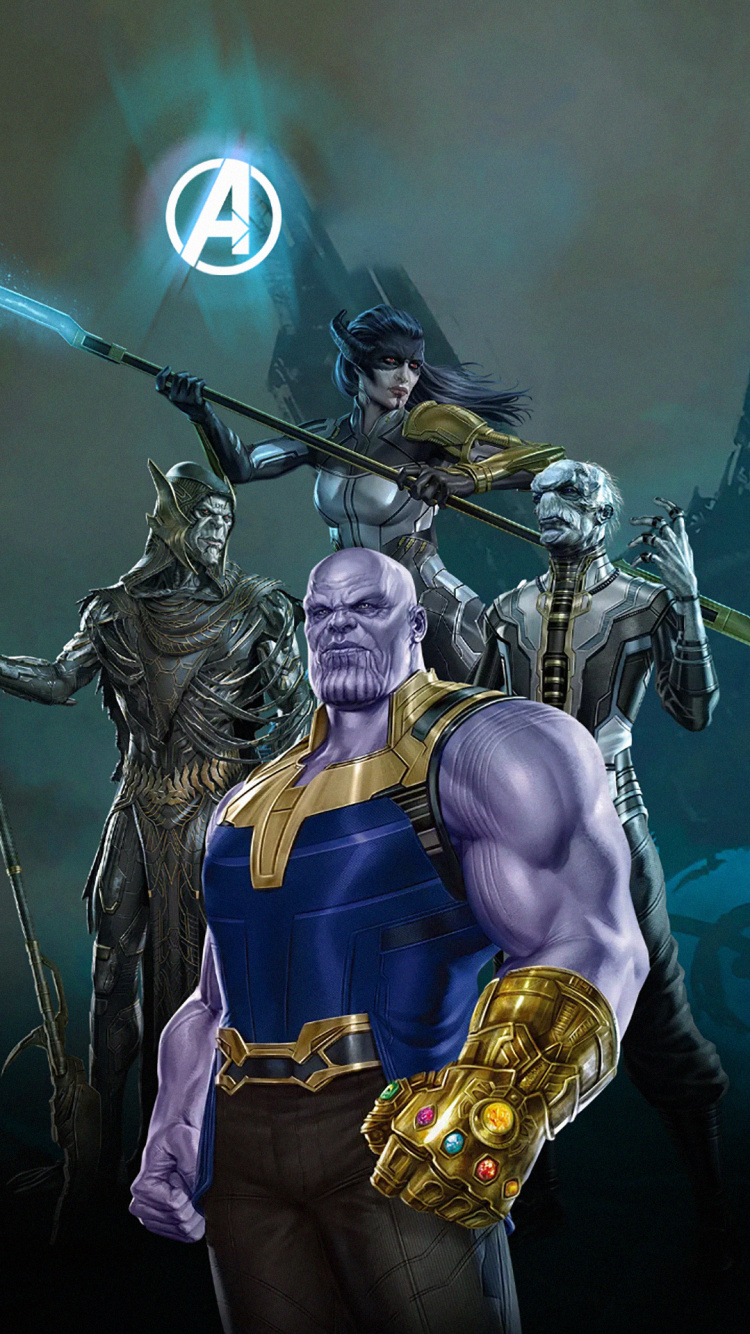 Marvel Cinematic Universe, Avengers Infinity War, Thanos, Avengers, Hero. Wallpaper in 750x1334 Resolution