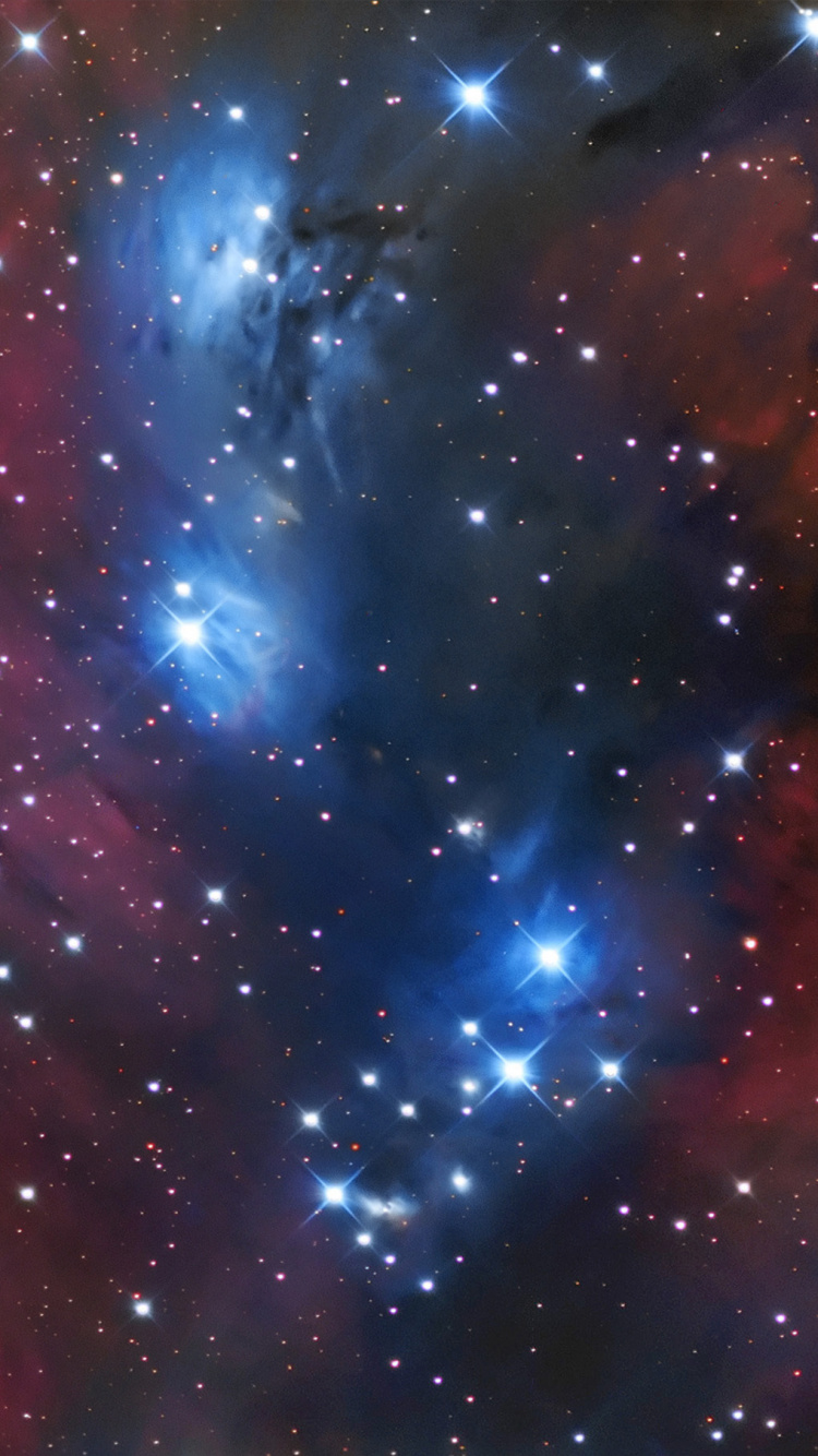 Blue and White Galaxy Illustration. Wallpaper in 750x1334 Resolution