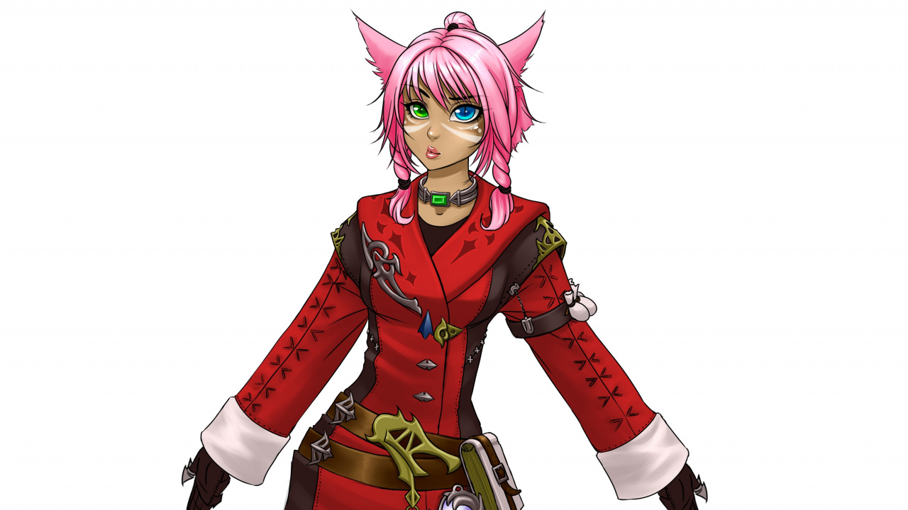 Femme en Robe à Manches Longues Rouge et Marron Personnage Anime. Wallpaper in 1280x720 Resolution