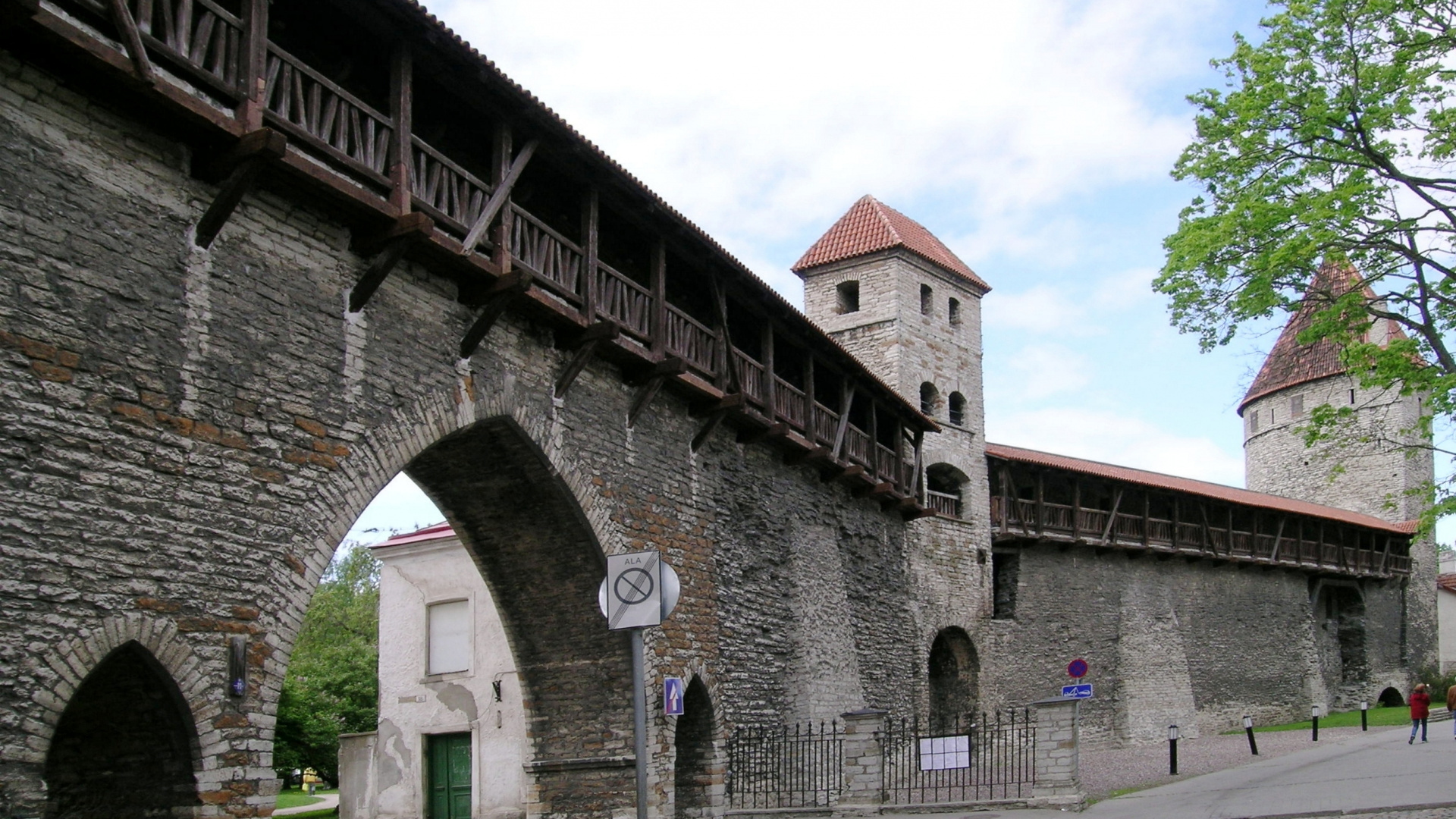 Tallin, Viaduct, Arco, Edificio, la Arquitectura Medieval. Wallpaper in 1920x1080 Resolution
