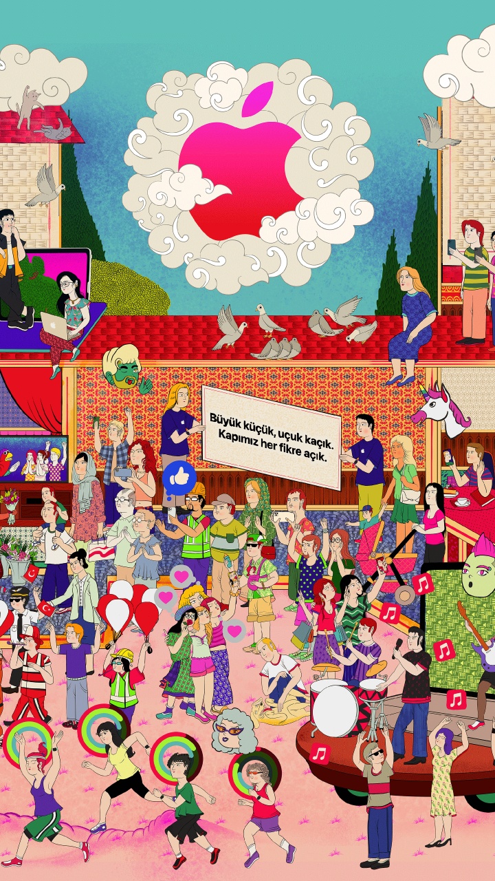 Manzana Badat Street, Manzana, Avenida Bañada, Azul, Rosa. Wallpaper in 720x1280 Resolution