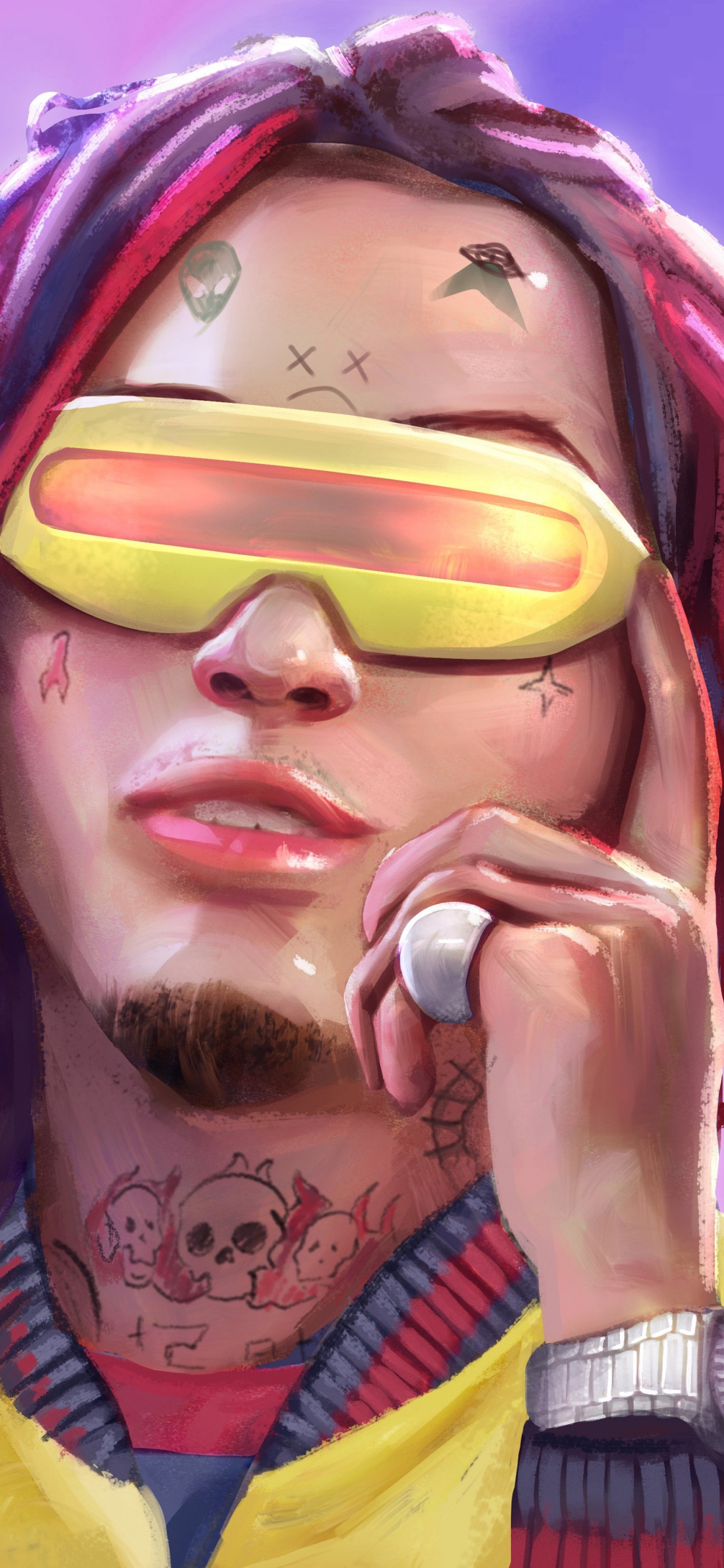 Brillen, Vision Care, Stirn, Hip-hop-Musik, Lil Pump. Wallpaper in 1242x2688 Resolution