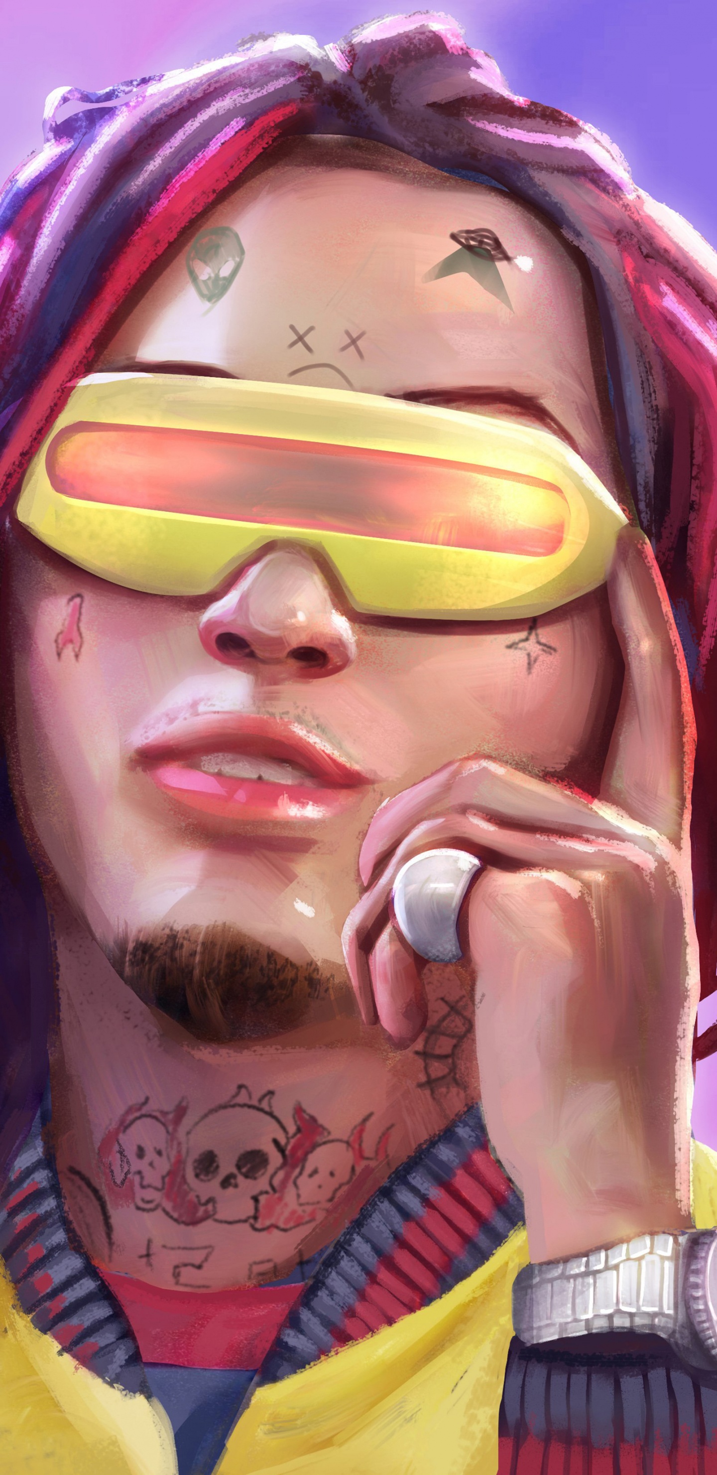 Eyewear, Vision Care, Forehead, Hip Hop Music, Lil Pump. Wallpaper in 1440x2960 Resolution