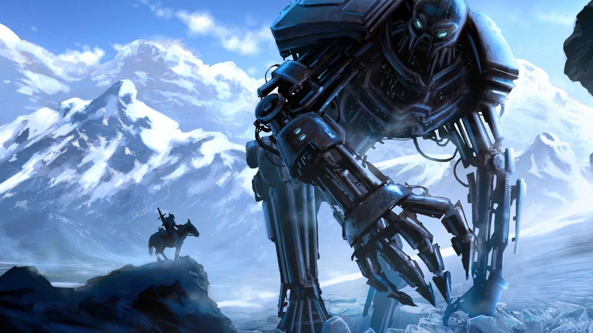 Schwarzer Roboter Mit Schwarzen Und Weißen Flügeln. Wallpaper in 1920x1080 Resolution