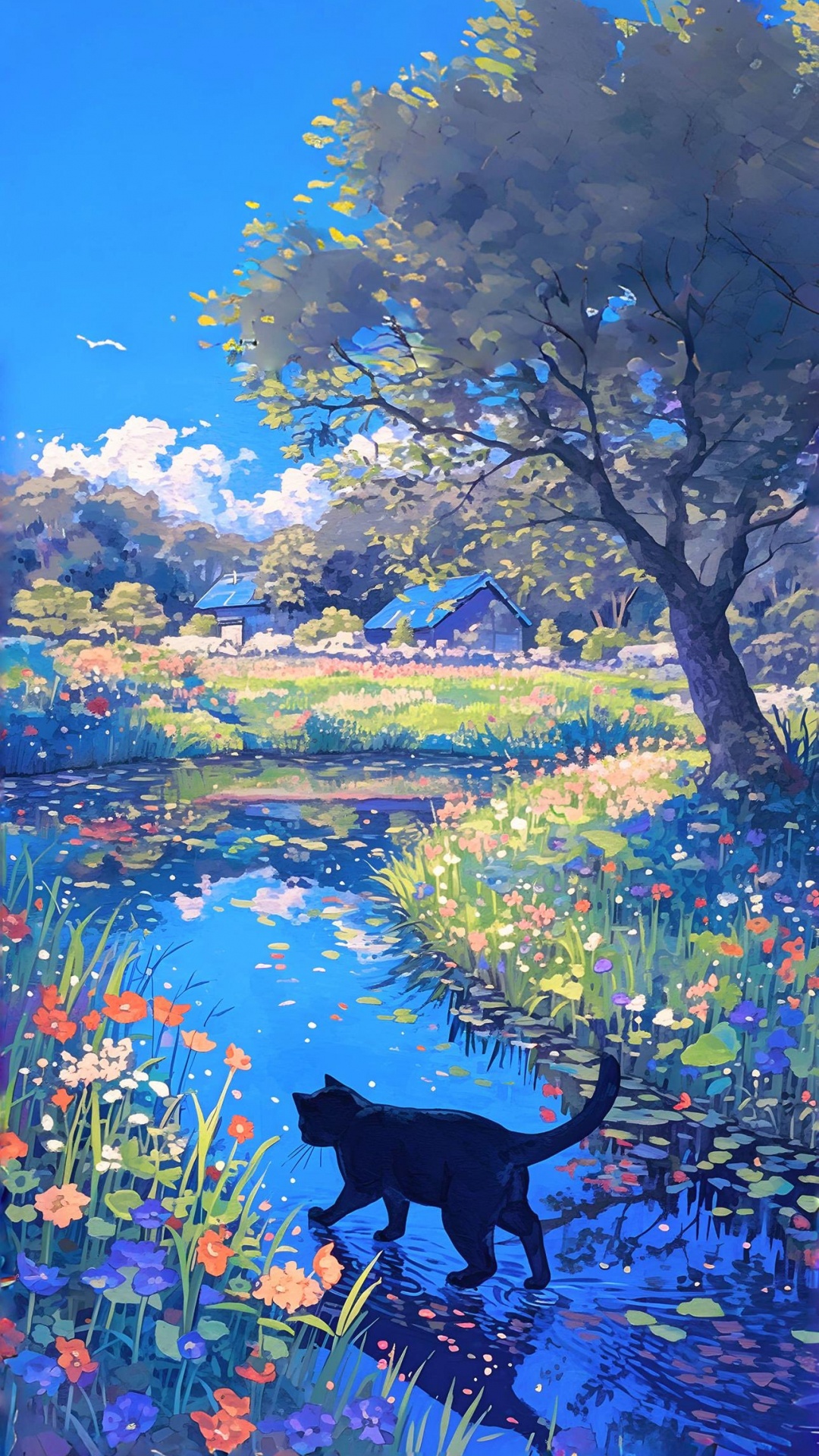 Gato, Ilustración, Artes Visuales, Dibujo, Felinae. Wallpaper in 1080x1920 Resolution