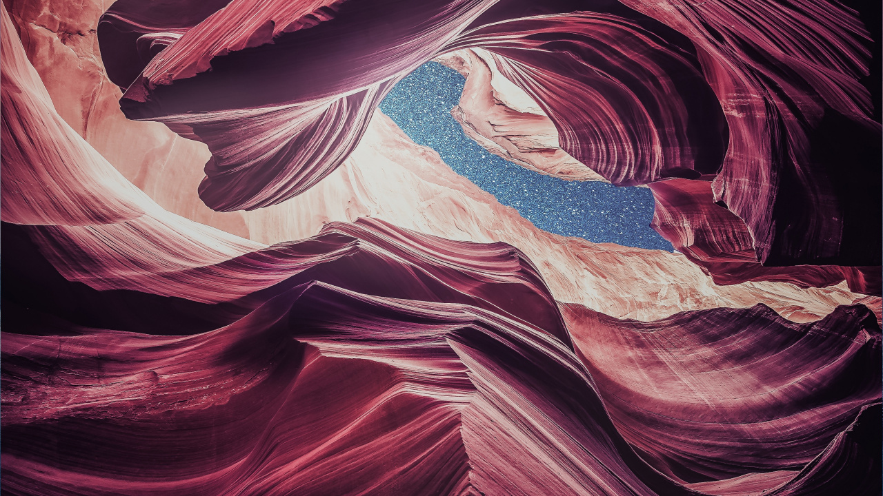 Pink and White Abstract Painting. Wallpaper in 1280x720 Resolution