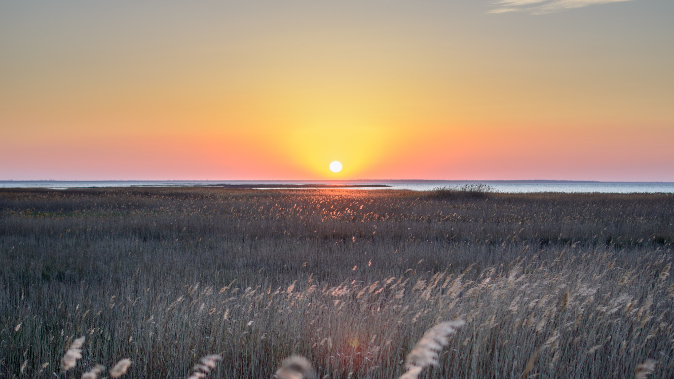 Sonnenuntergang, Horizont, Naturlandschaft, Sonnenaufgang, Natürlichen Umgebung. Wallpaper in 1366x768 Resolution