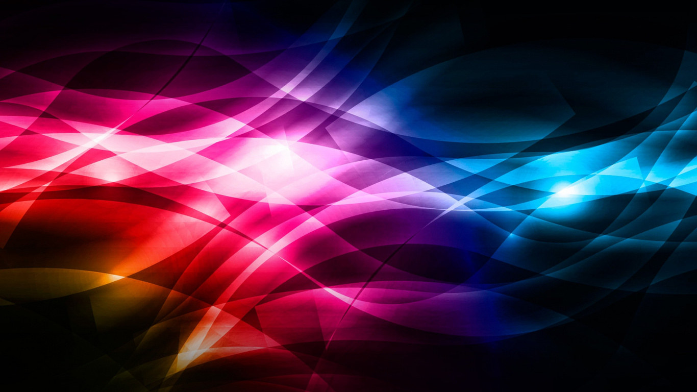 Red and Blue Light Digital Wallpaper. Wallpaper in 1366x768 Resolution