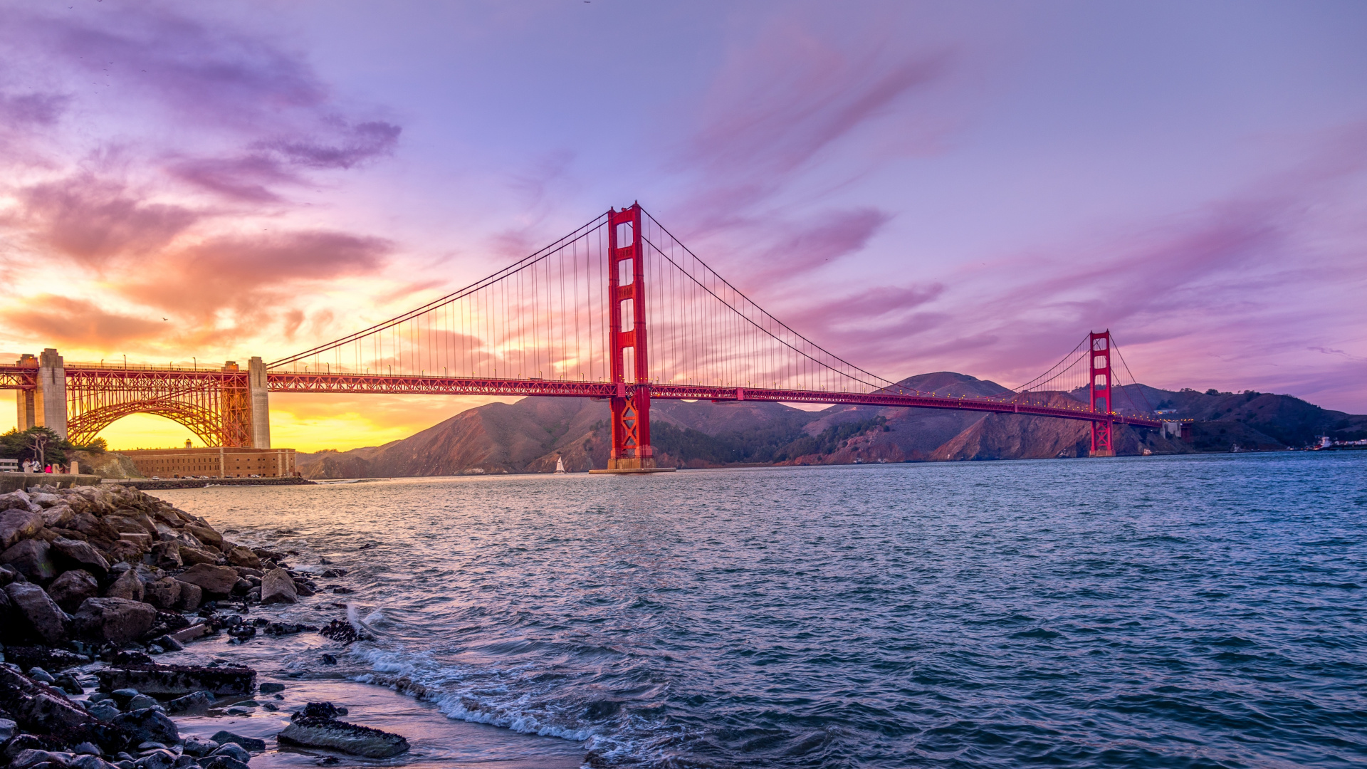 Golden Gate Bridge San Francisco Kalifornien. Wallpaper in 1920x1080 Resolution