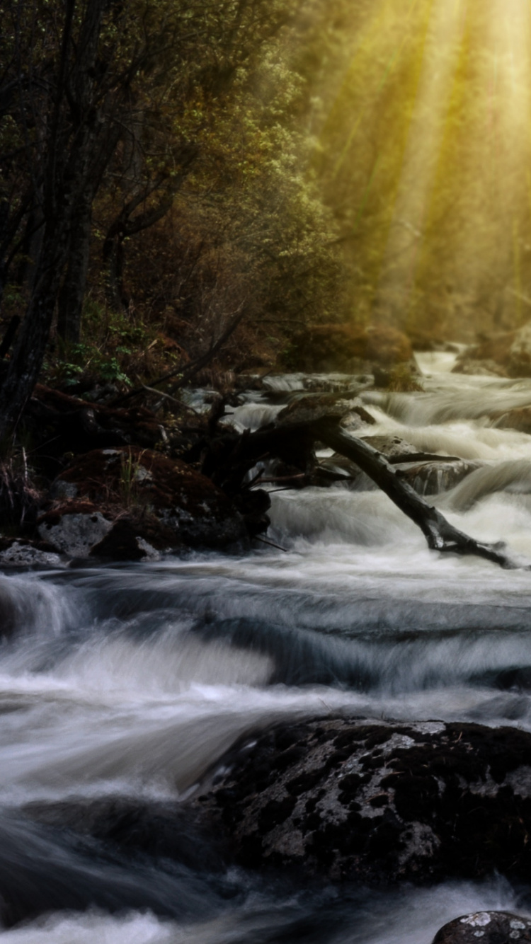 Time Lapse Photography of River. Wallpaper in 750x1334 Resolution