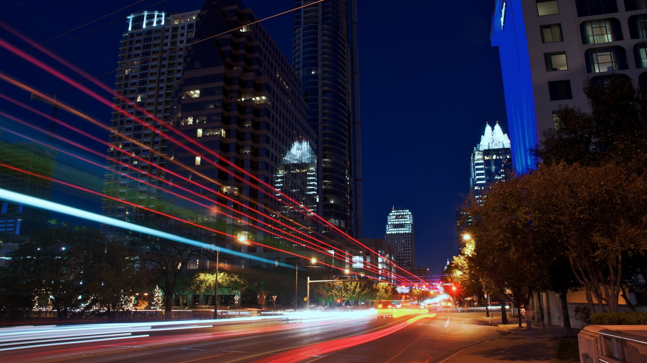 Time Lapse Photography of Cars on Road During Night Time. Wallpaper in 1280x720 Resolution