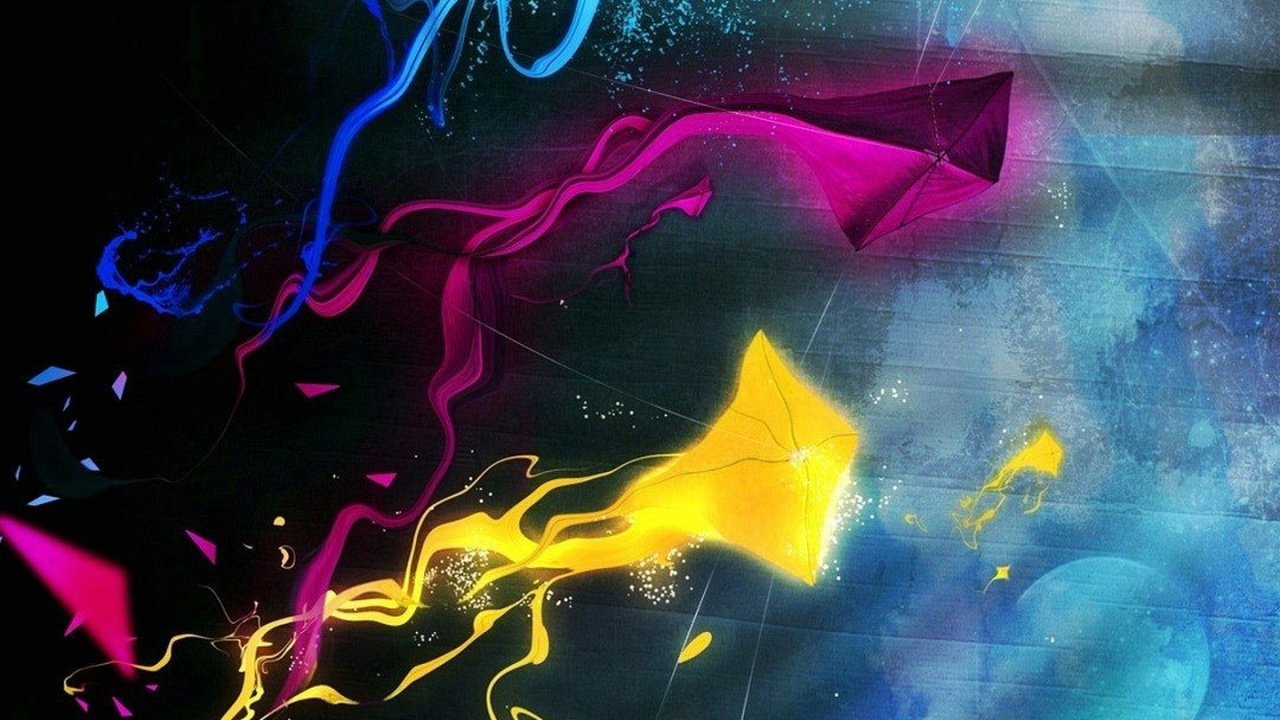 Blaue Und Weiße Abstrakte Malerei. Wallpaper in 1280x720 Resolution