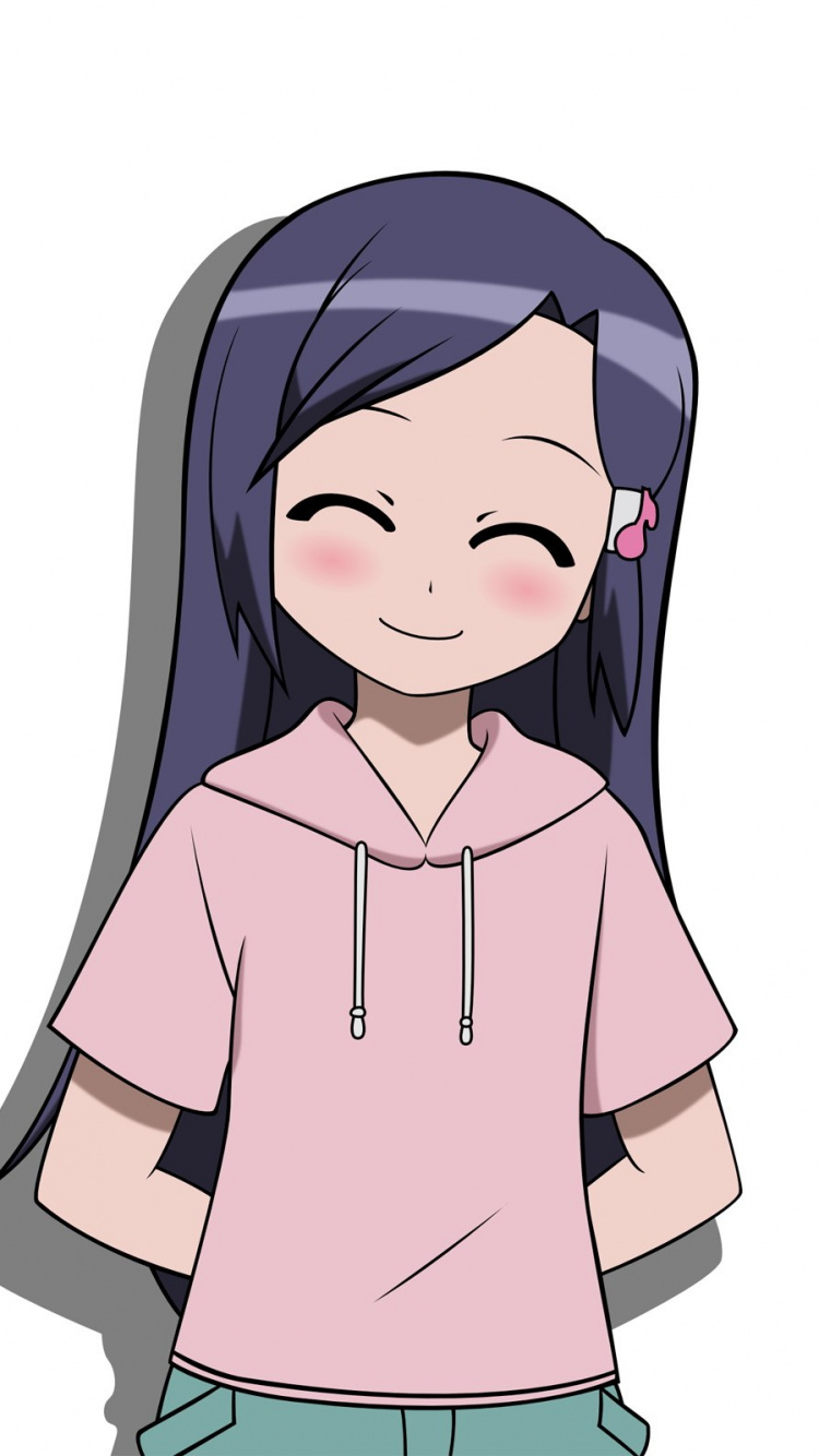 Mujer en Camisa Marrón Ilustración. Wallpaper in 750x1334 Resolution