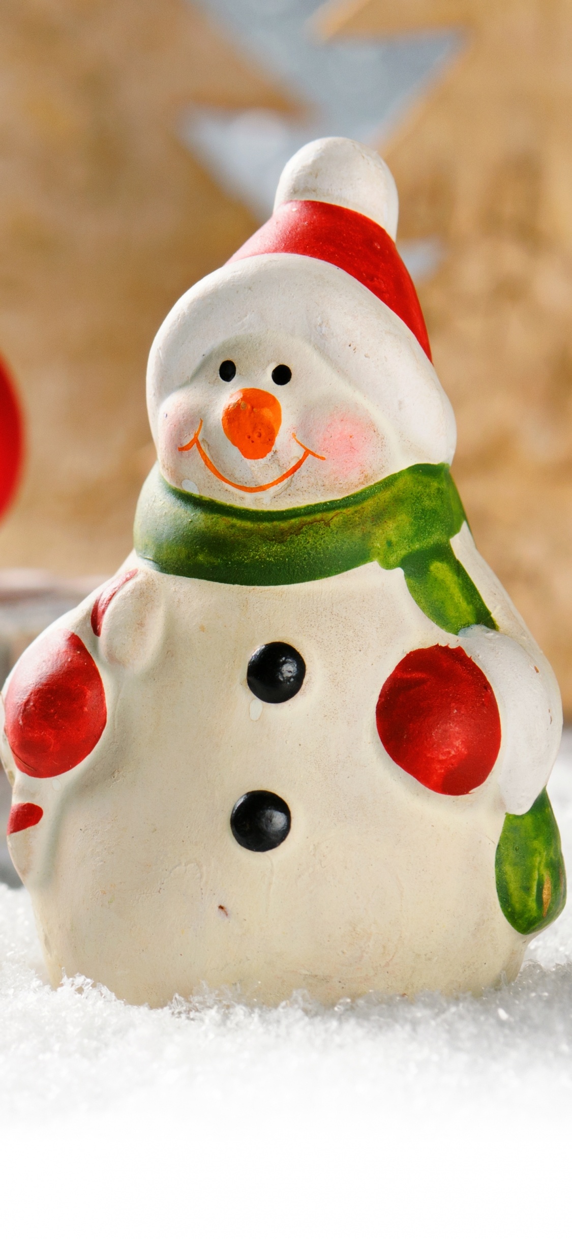 Weihnachten, Schneemann, Schnee, Weihnachtsmann, Christmas Ornament. Wallpaper in 1125x2436 Resolution