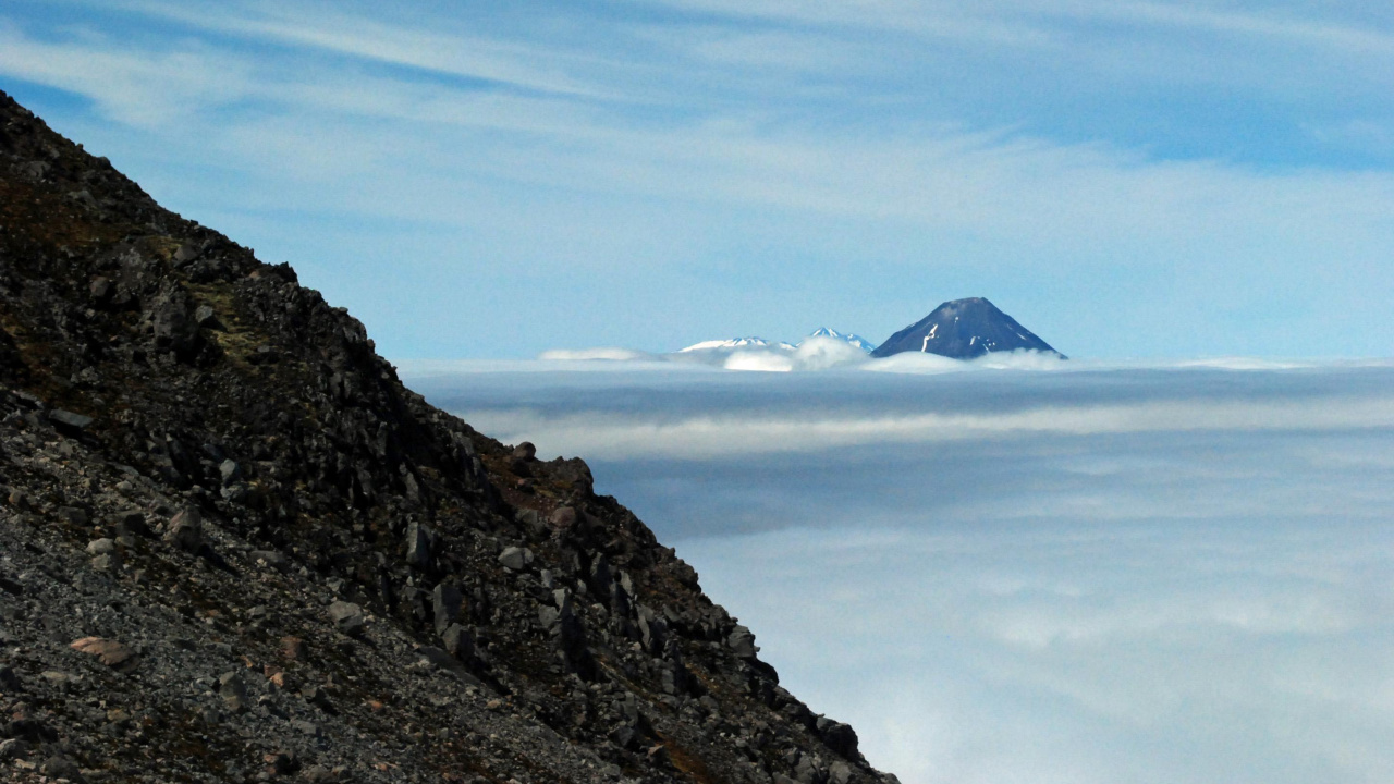 山脉, 冰川地貌, 跌倒了, Nunatak, 冰帽 壁纸 1280x720 允许