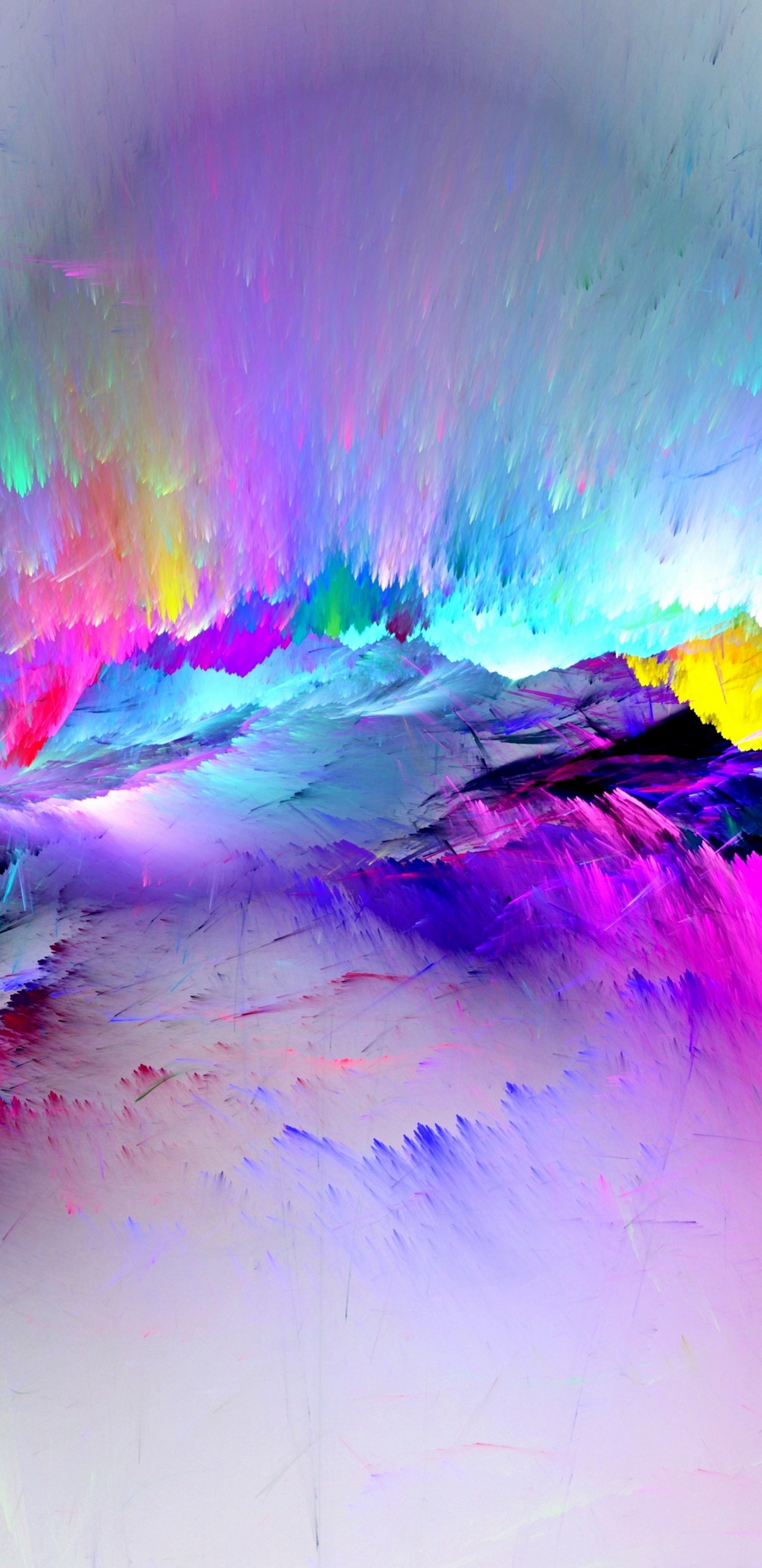 Abstract Art, Color, Azure, Paint, Purple. Wallpaper in 1440x2960 Resolution