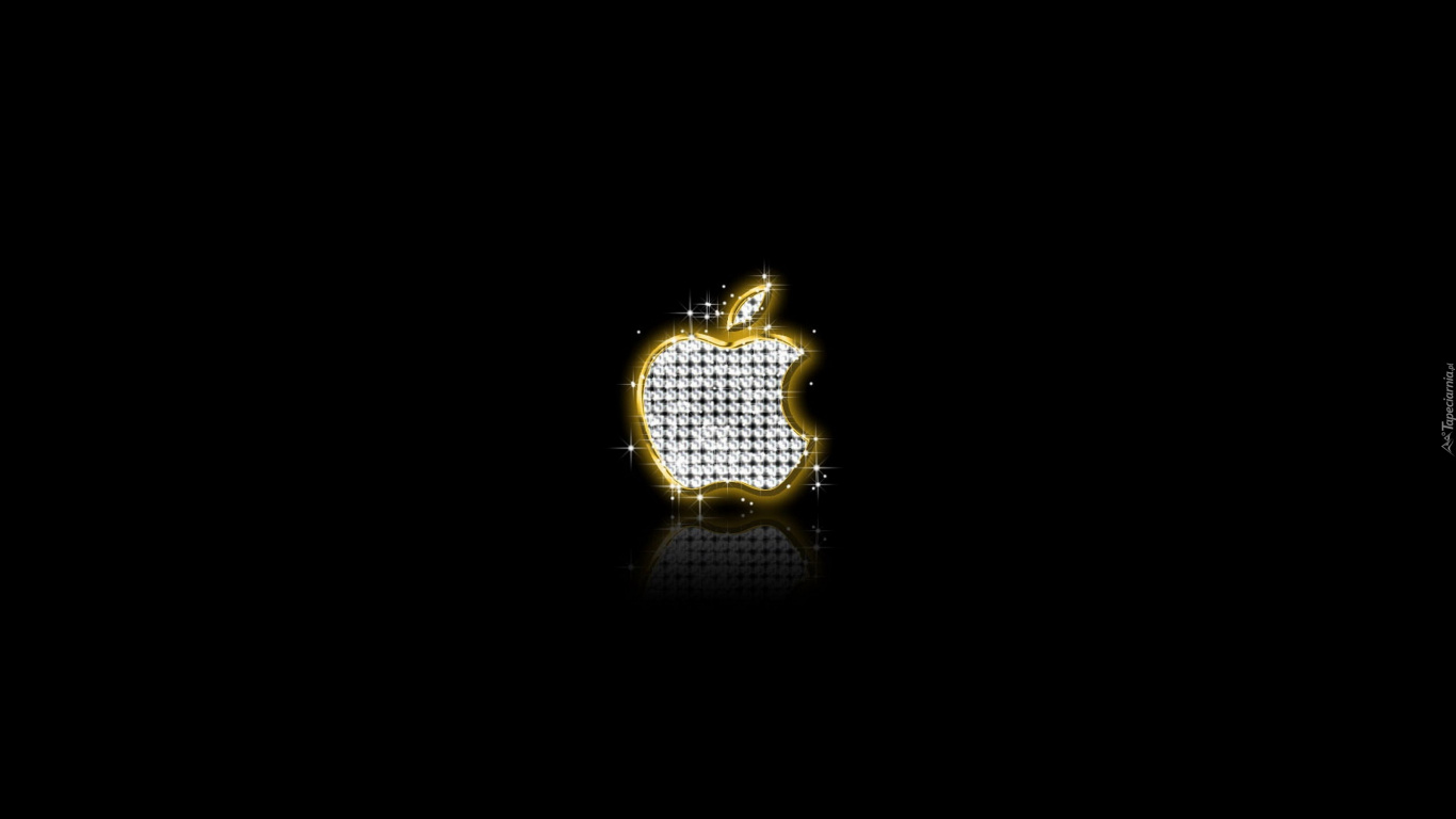 黄金, Apple, 光 壁纸 1366x768 允许
