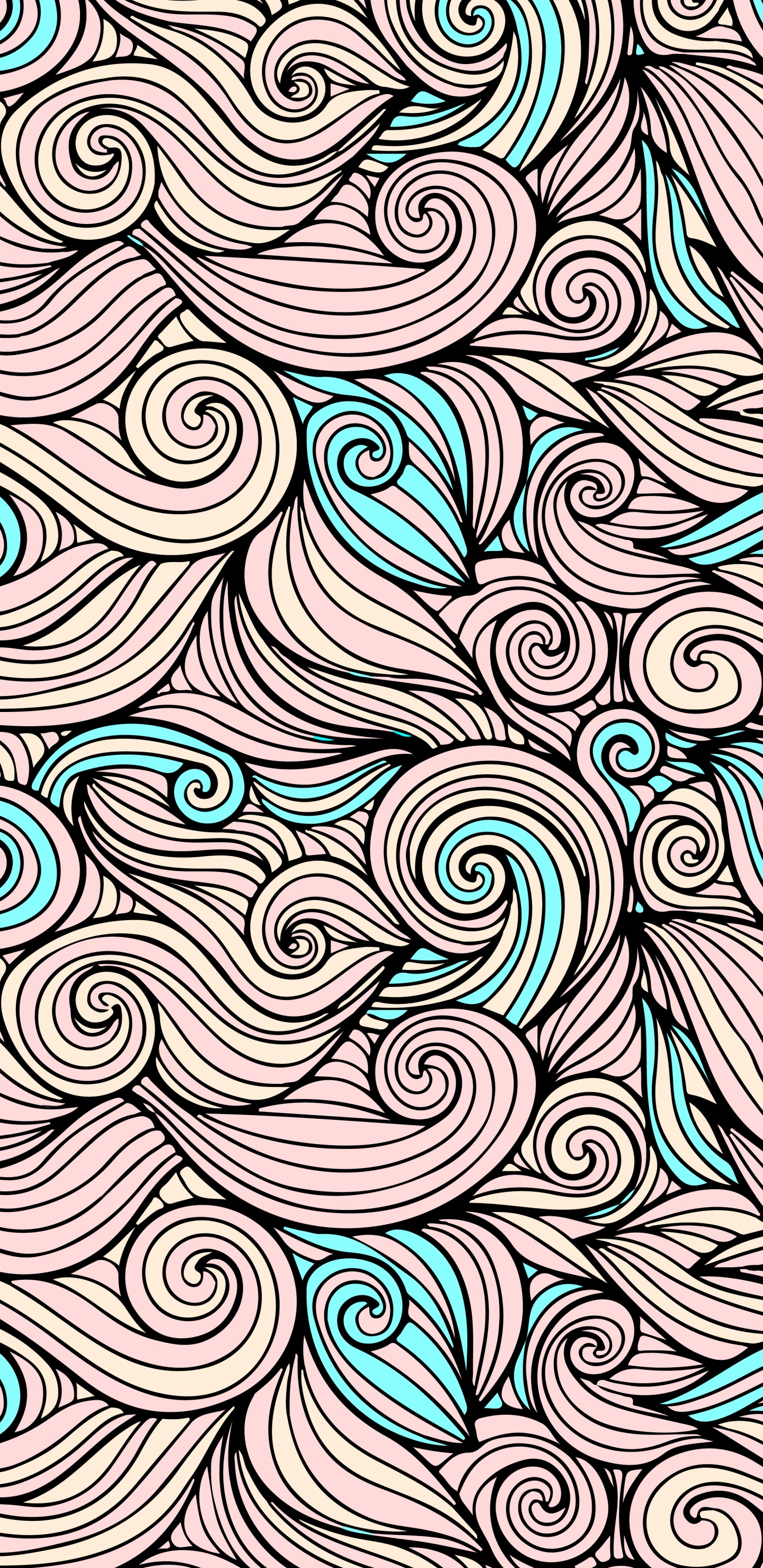 Azure, Art, Aqua, Symétrie, Cercle. Wallpaper in 1440x2960 Resolution