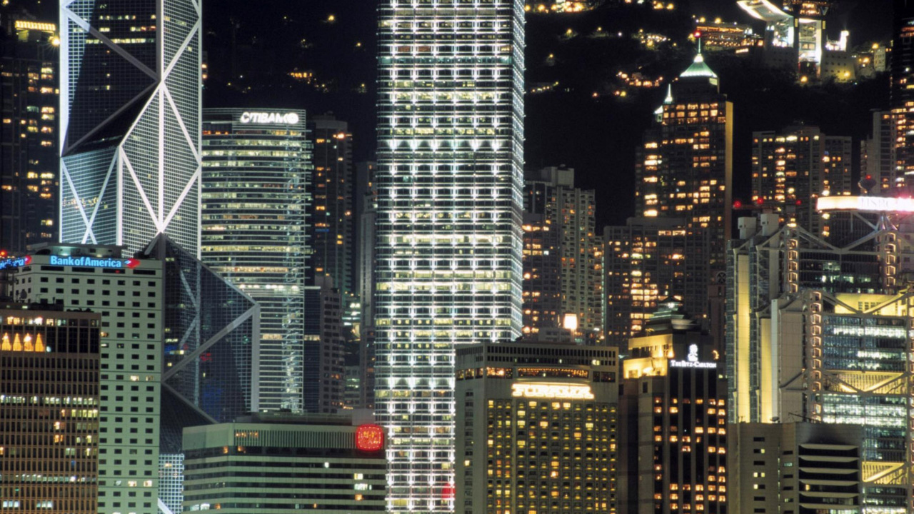 香港, 城市, 城市景观, 大都会, 塔块 壁纸 1280x720 允许