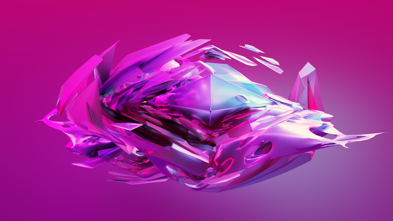 Purple and Pink Abstract Painting. Wallpaper in 1366x768 Resolution