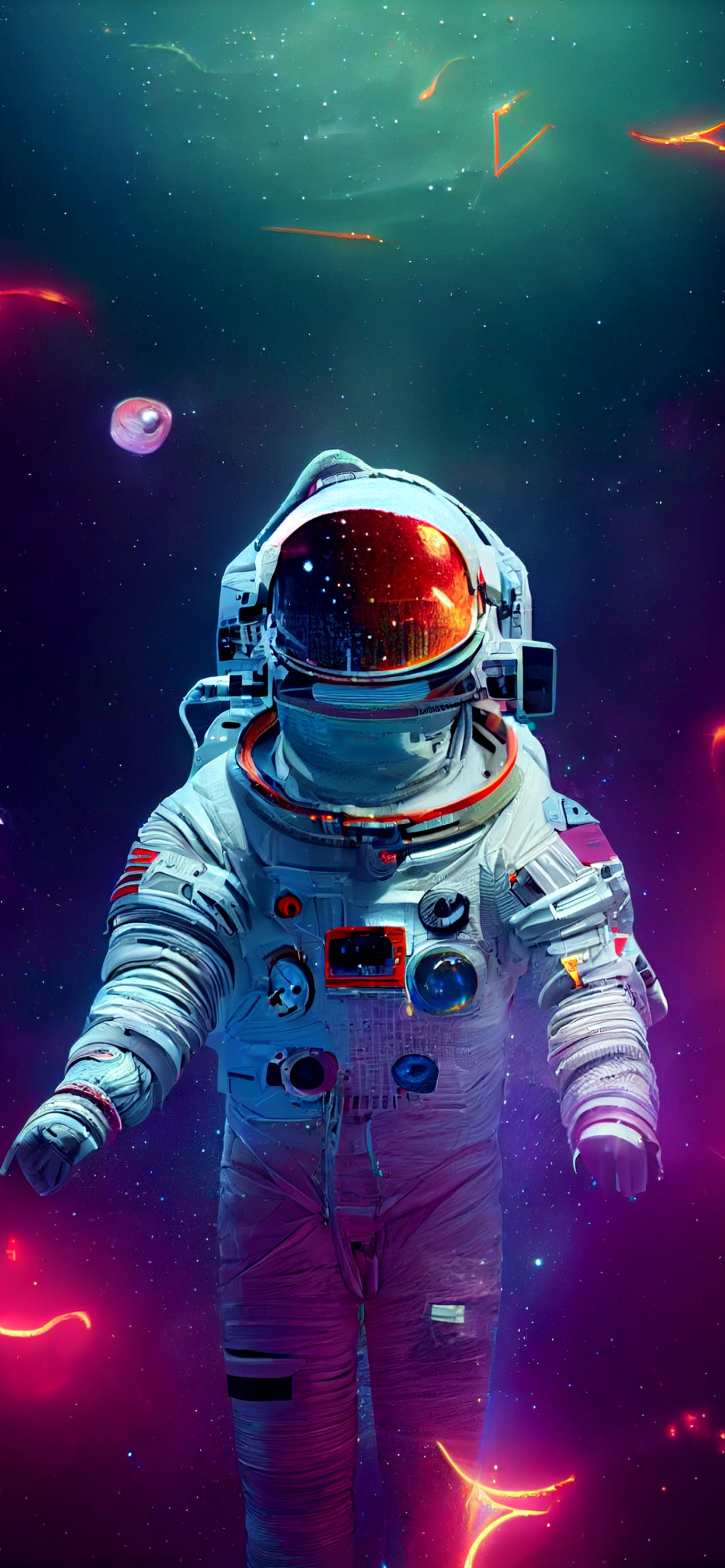 Astronaut, Protective, Light, World, Entertainment. Wallpaper in 1242x2688 Resolution