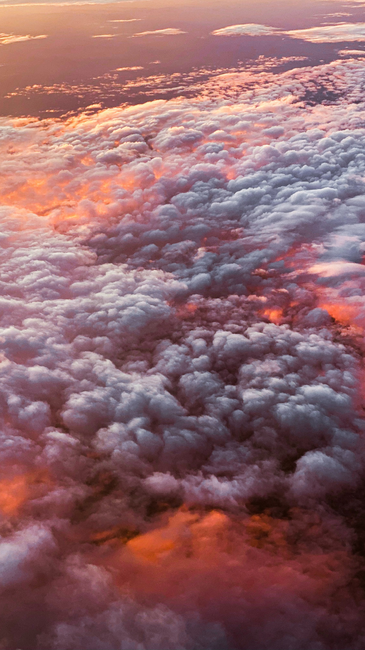 Atmosphère, Orange, Horizon, Ciel, Cumulus. Wallpaper in 750x1334 Resolution