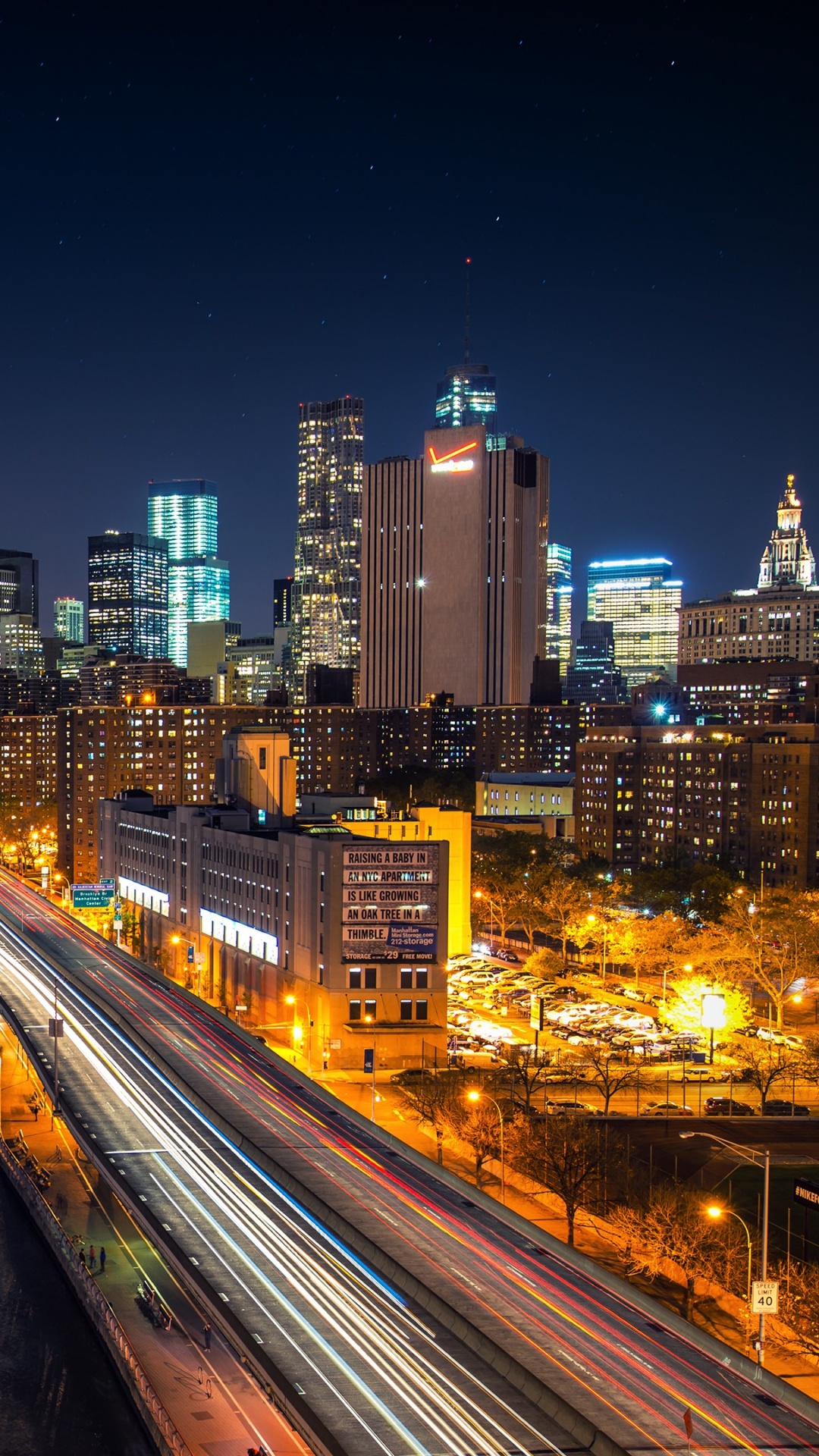 Time Lapse Photography of City Lights During Night Time. Wallpaper in 1080x1920 Resolution
