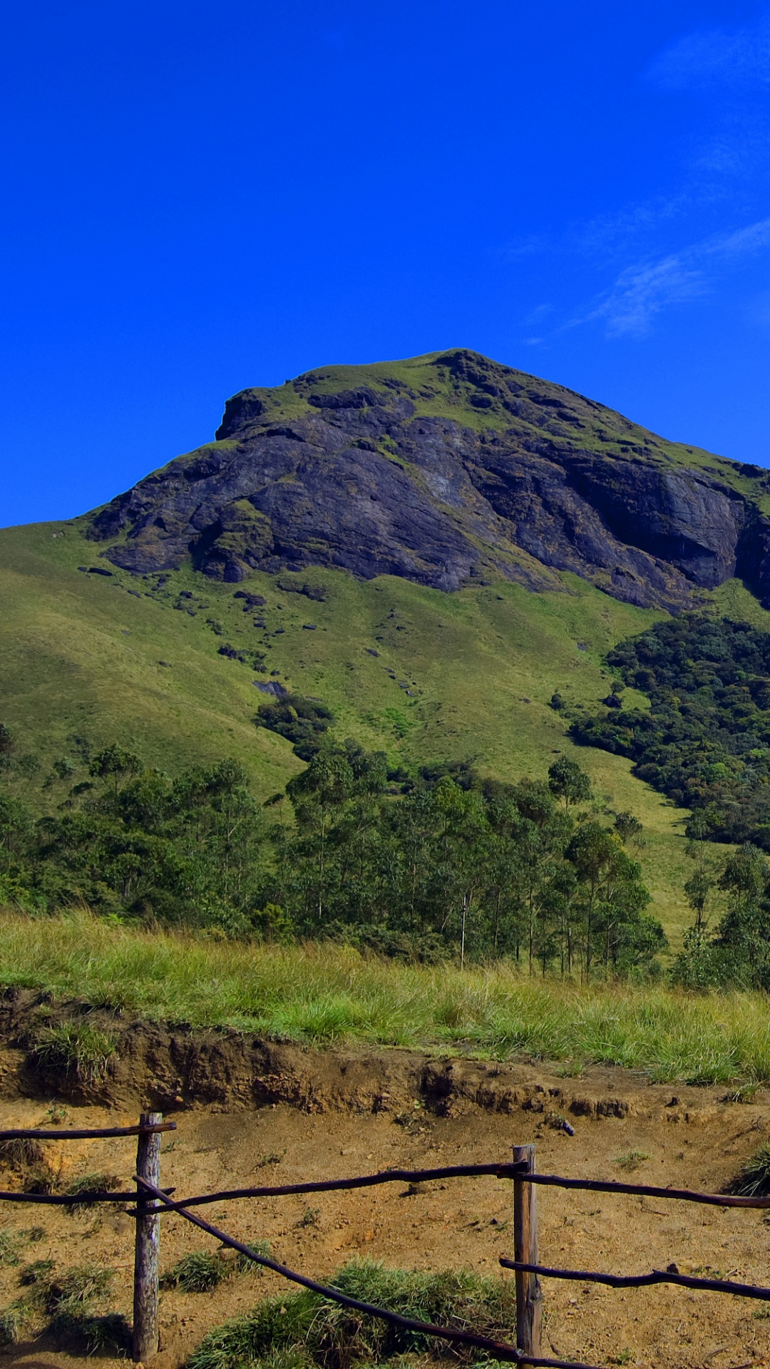 Green Mountain Under Blue Sky During Daytime. Wallpaper in 1080x1920 Resolution