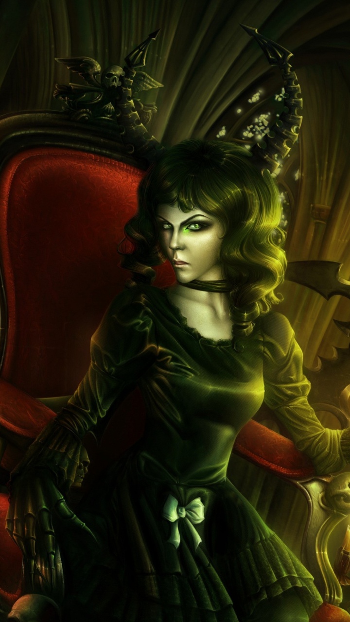 Femme en Robe Verte Tenant Une Illustration de Livre. Wallpaper in 720x1280 Resolution
