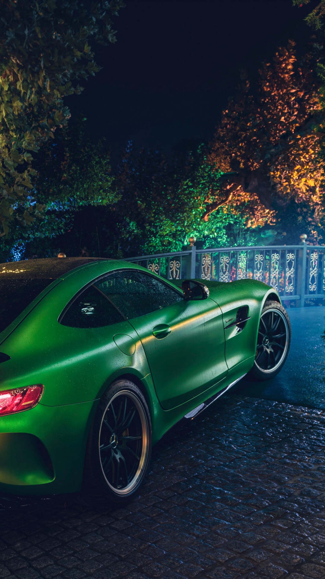 Porsche 911 Verte Garée Près Des Arbres à Feuilles Vertes Pendant la Journée. Wallpaper in 1080x1920 Resolution