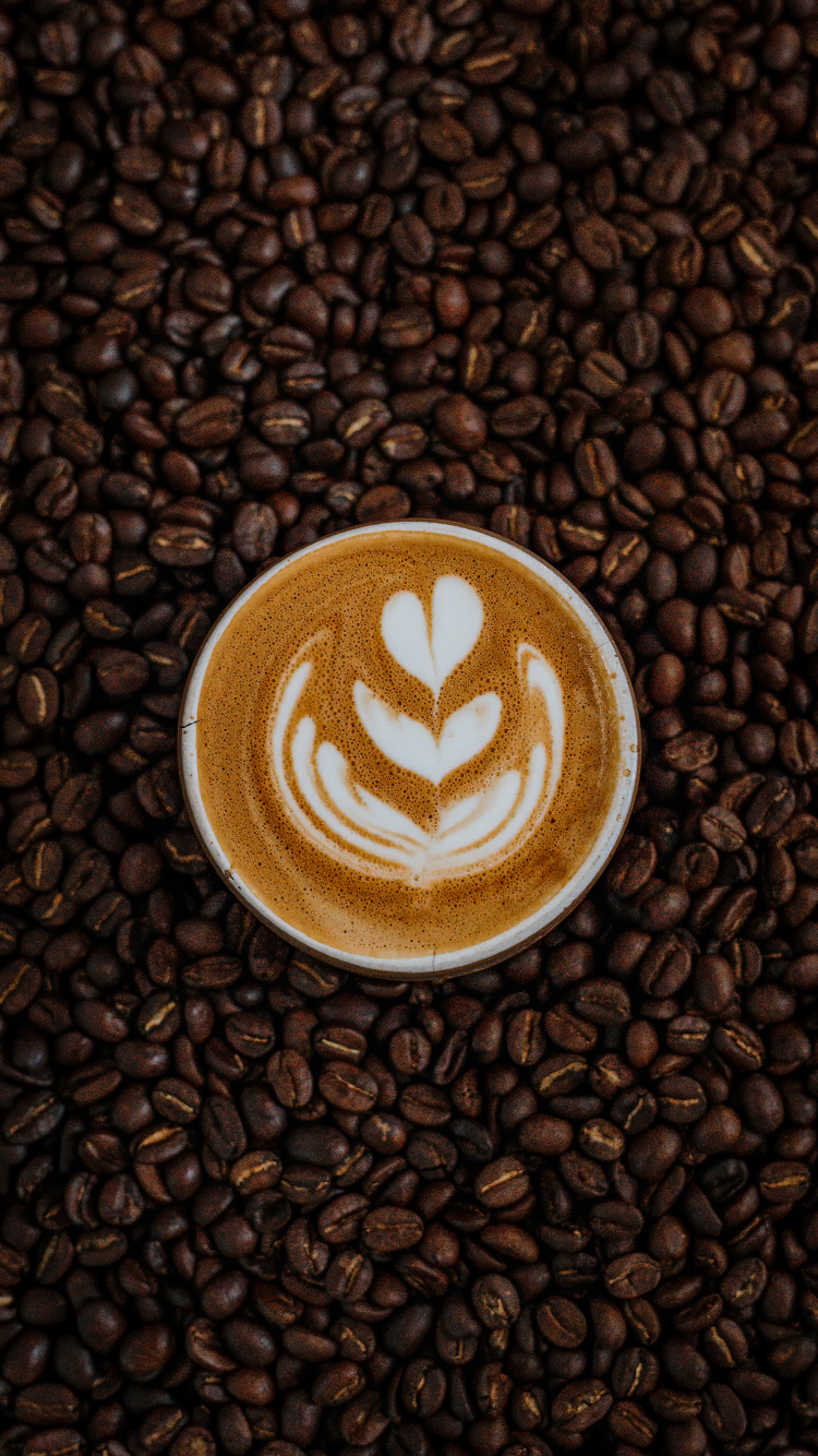 Caffeine, Brown, Food, Single-origin Coffee, Ingredient. Wallpaper in 750x1334 Resolution