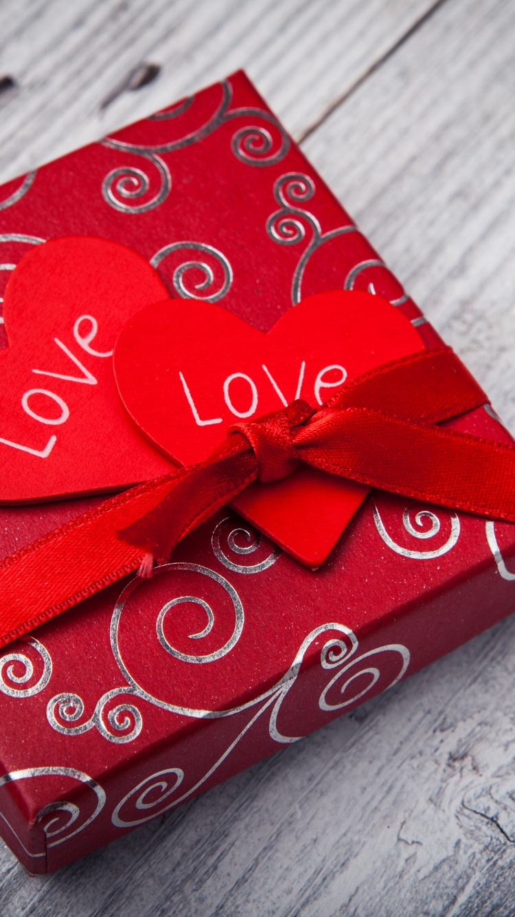 Multifunktionsleiste, Liebe, Valentines Tag, Geschenkpapier, Herzen. Wallpaper in 750x1334 Resolution