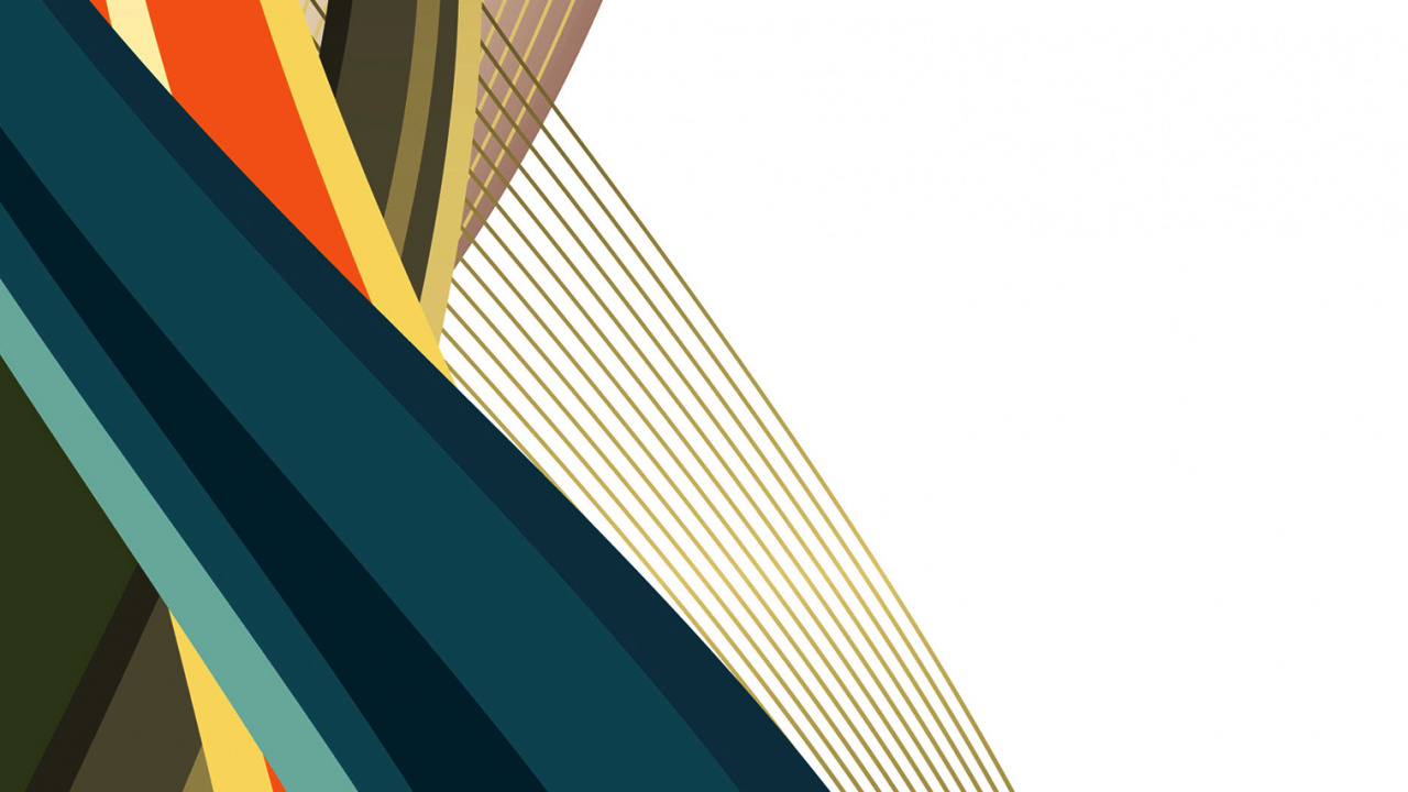 Curve Lines, Angle, Line, Orange, Art. Wallpaper in 1280x720 Resolution