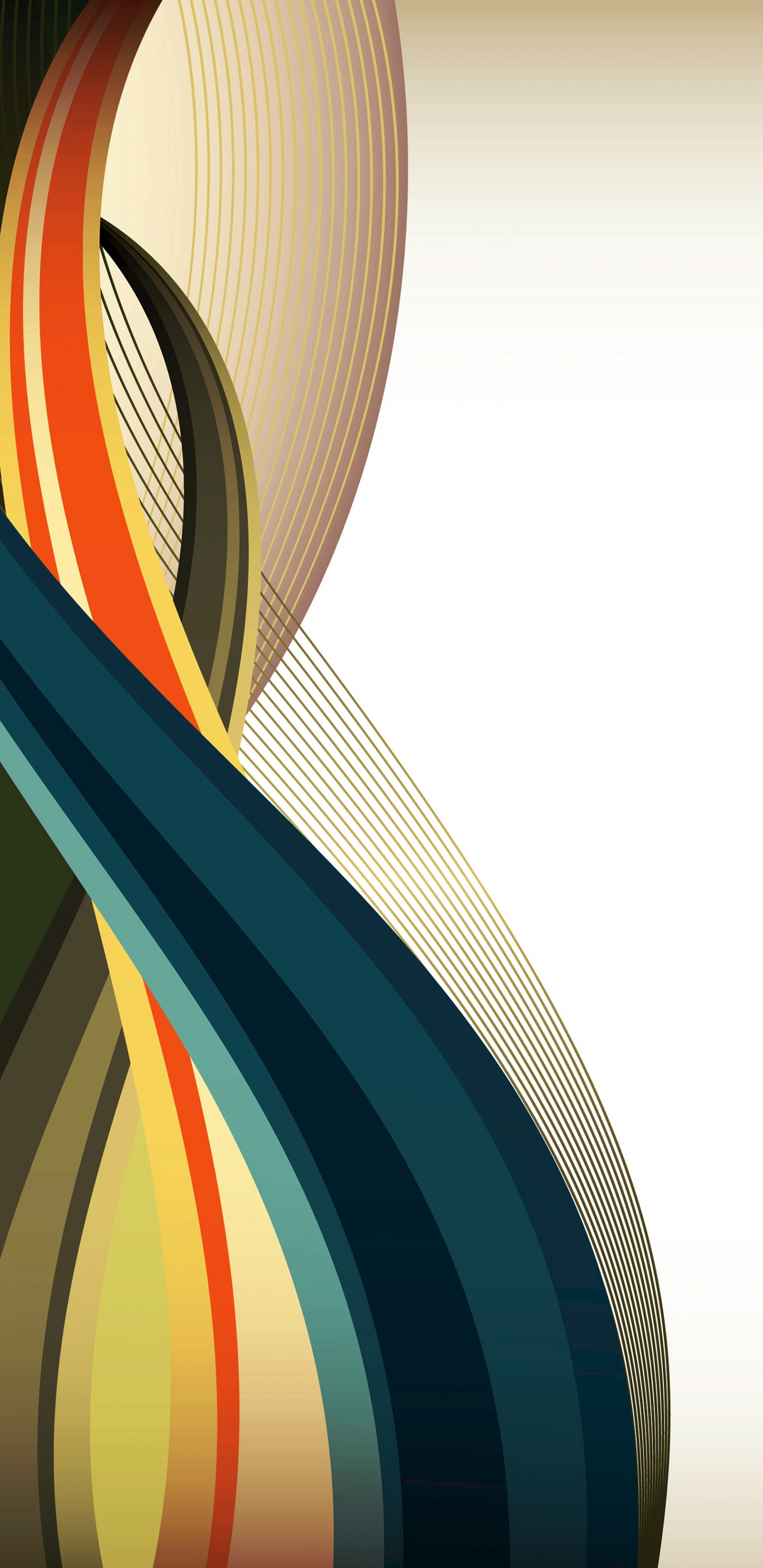 Lignes Courbes, Angle, Ligne, Orange, Art. Wallpaper in 1440x2960 Resolution