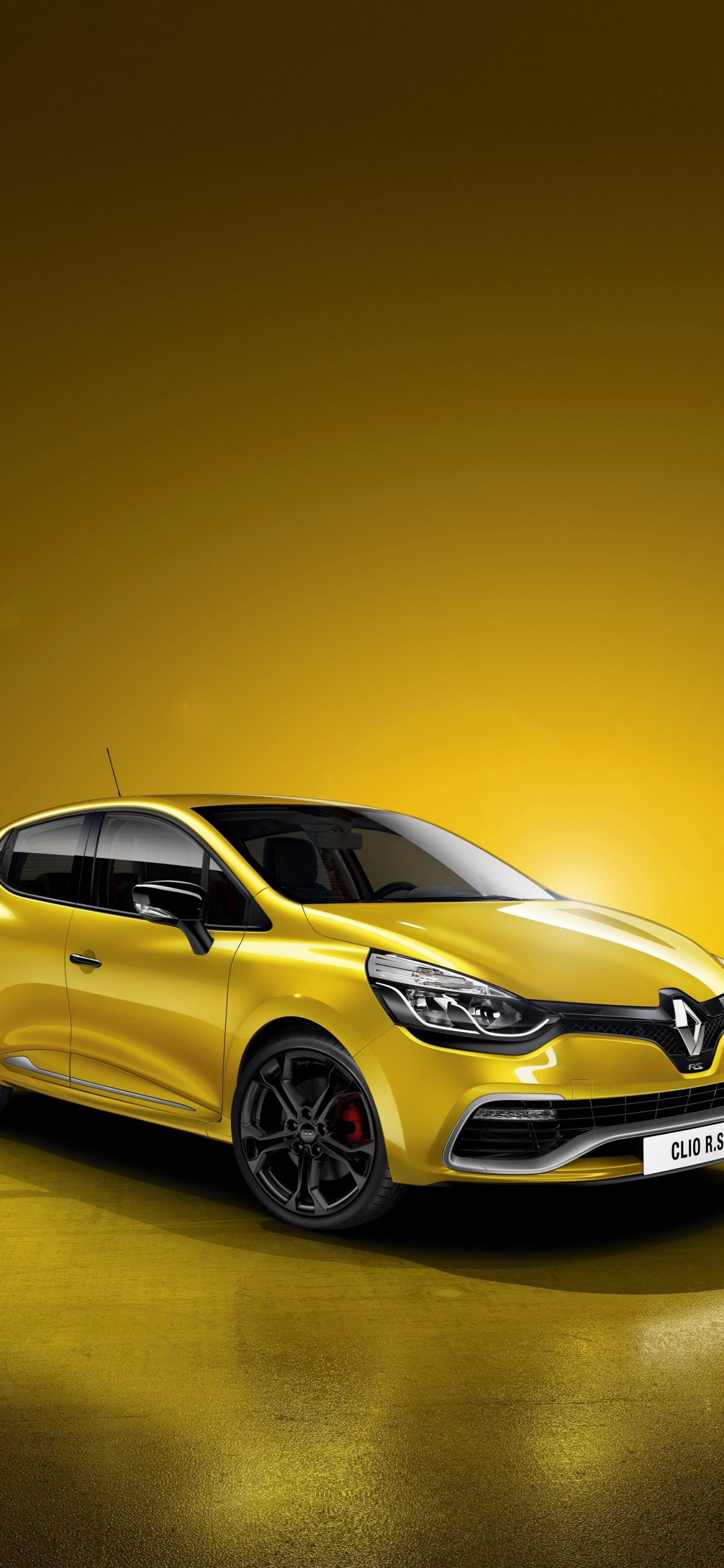 Amarillo Mercedes Benz Clase c Coupe. Wallpaper in 1242x2688 Resolution