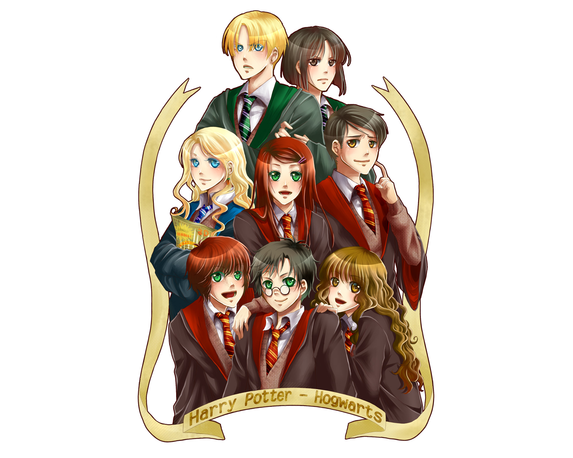 Harry Potter Slytherin Snape & Draco Anime png, sublimate, d - Inspire  Uplift