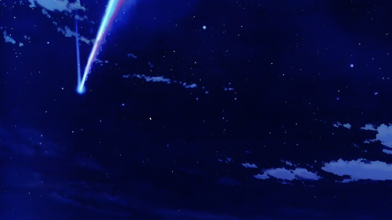 Anime, Atmosphere, Blue, Light, Astronomical Object. Wallpaper in 1366x768 Resolution