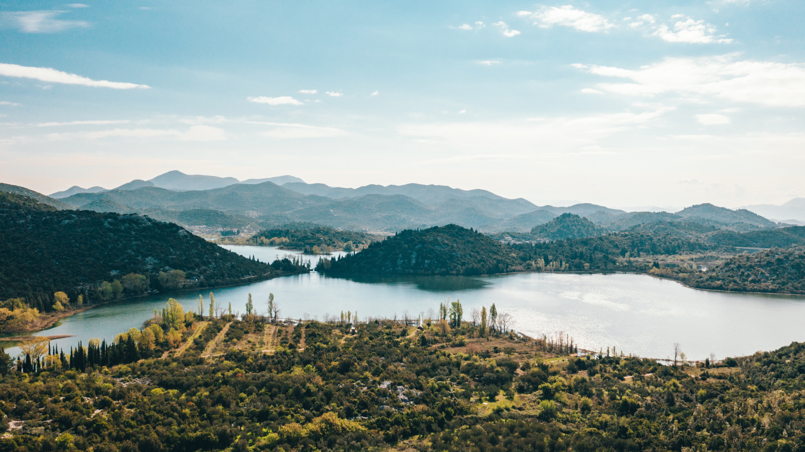 Dalmatia, Cloud, Water, Mountain, Ecoregion. Wallpaper in 2560x1440 Resolution