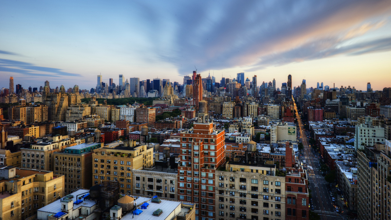 Aerial View of City Buildings During Daytime. Wallpaper in 1366x768 Resolution