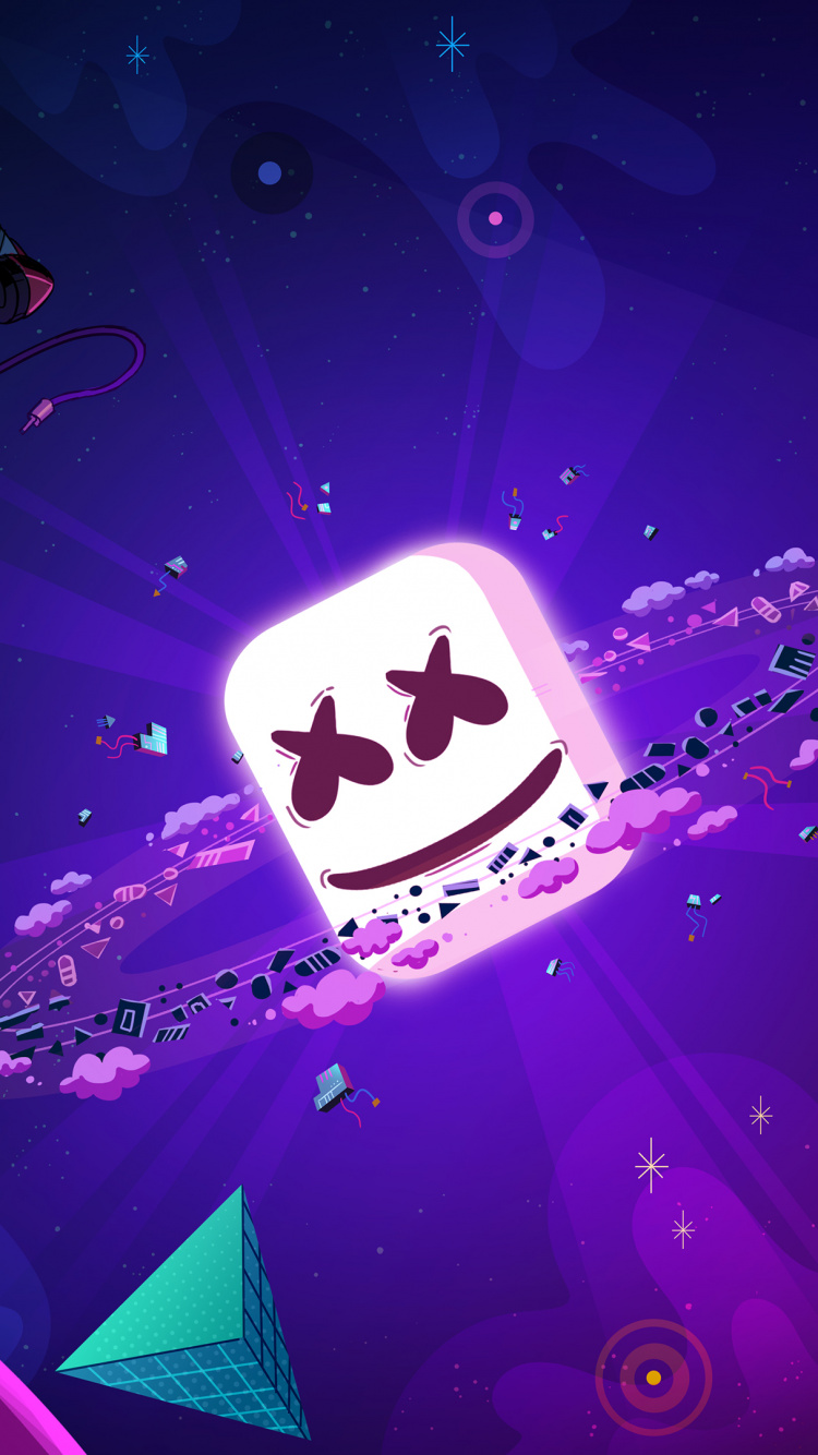 Purple and Blue Apple Logo. Wallpaper in 750x1334 Resolution