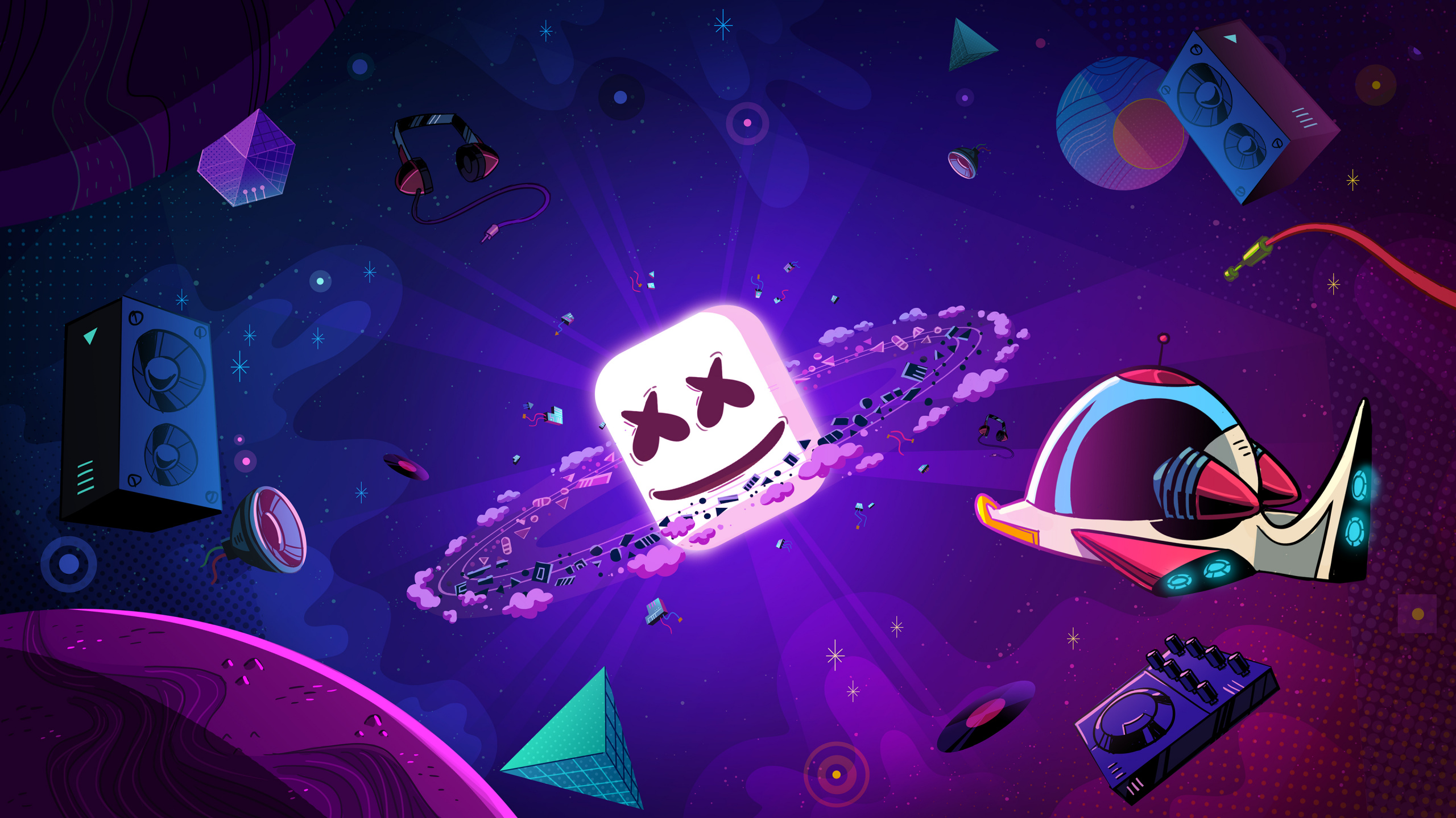 Logo de Manzana Morado y Azul. Wallpaper in 2560x1440 Resolution