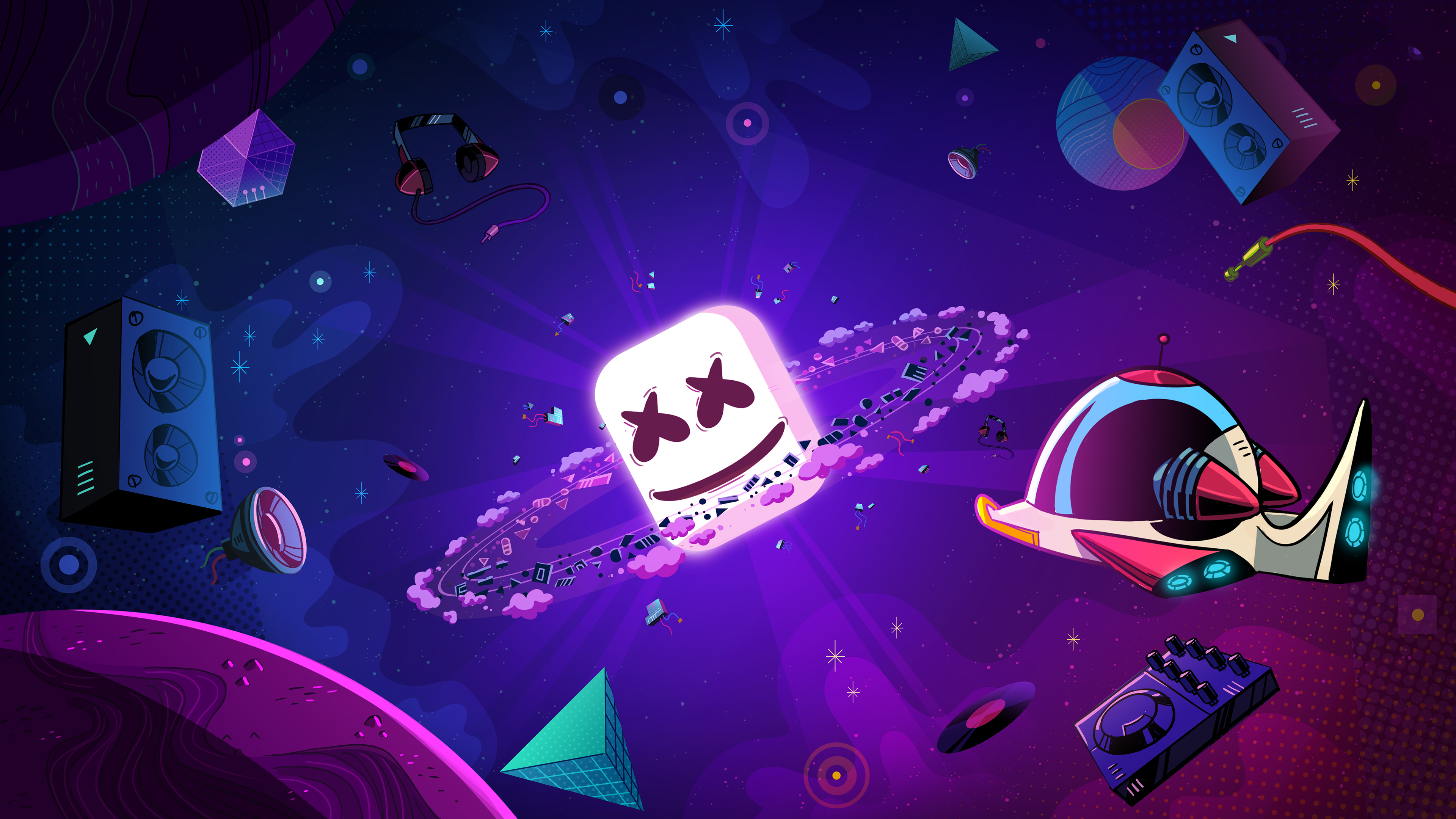 Logo de Manzana Morado y Azul. Wallpaper in 3840x2160 Resolution