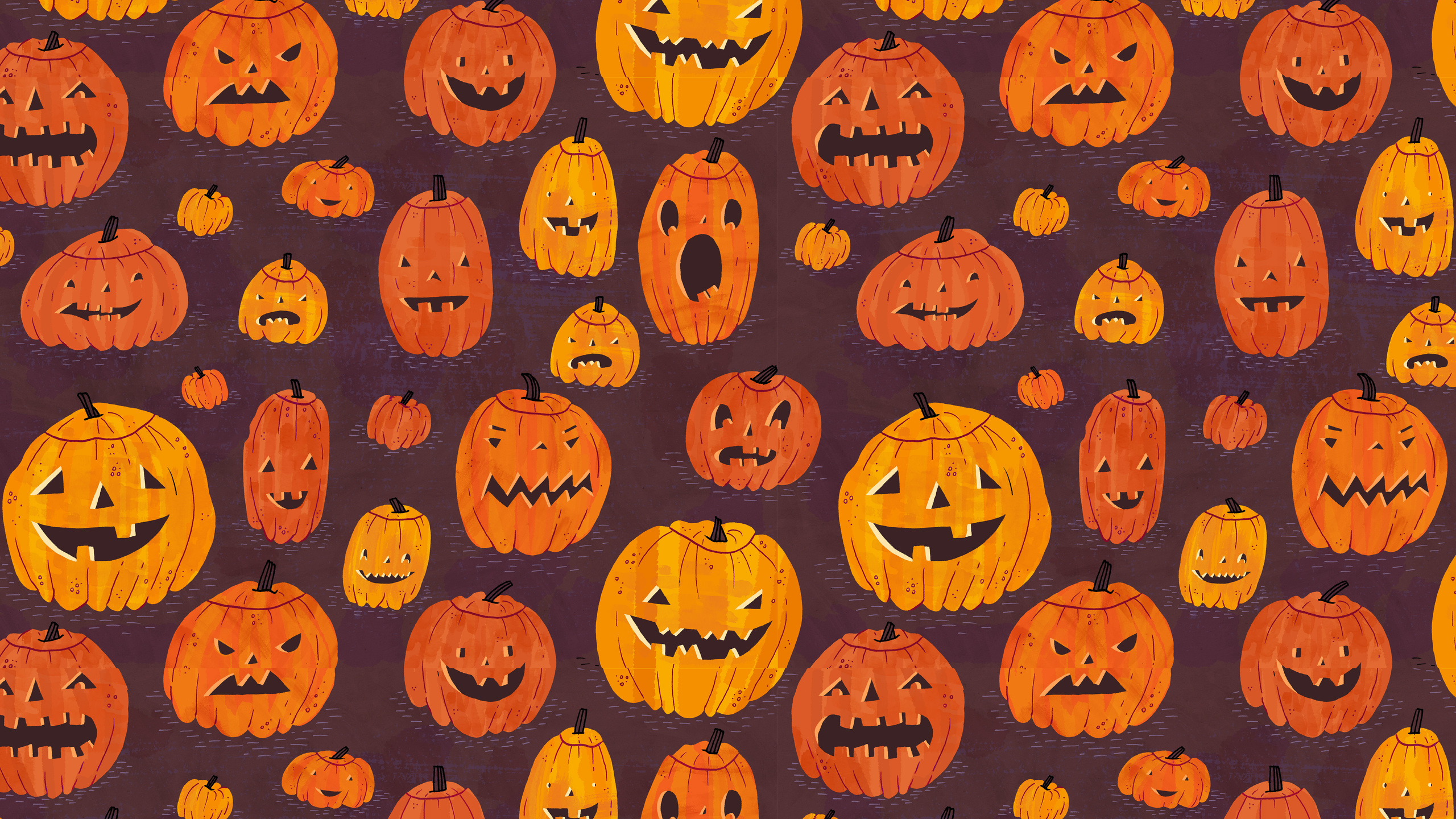 Naranja, Calabaza, Patrón, Halloween, Diseño. Wallpaper in 2560x1440 Resolution