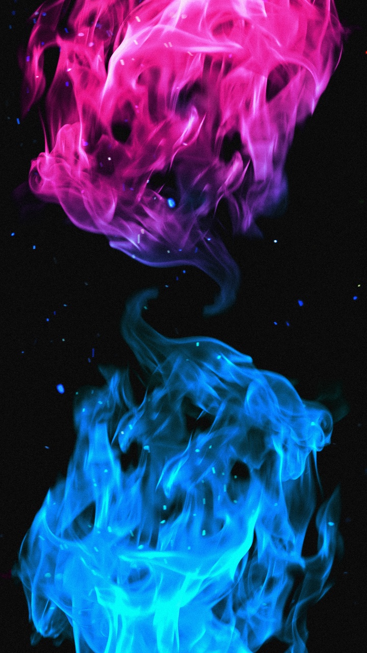Apples, Liquid, Blue, Light, Purple. Wallpaper in 720x1280 Resolution